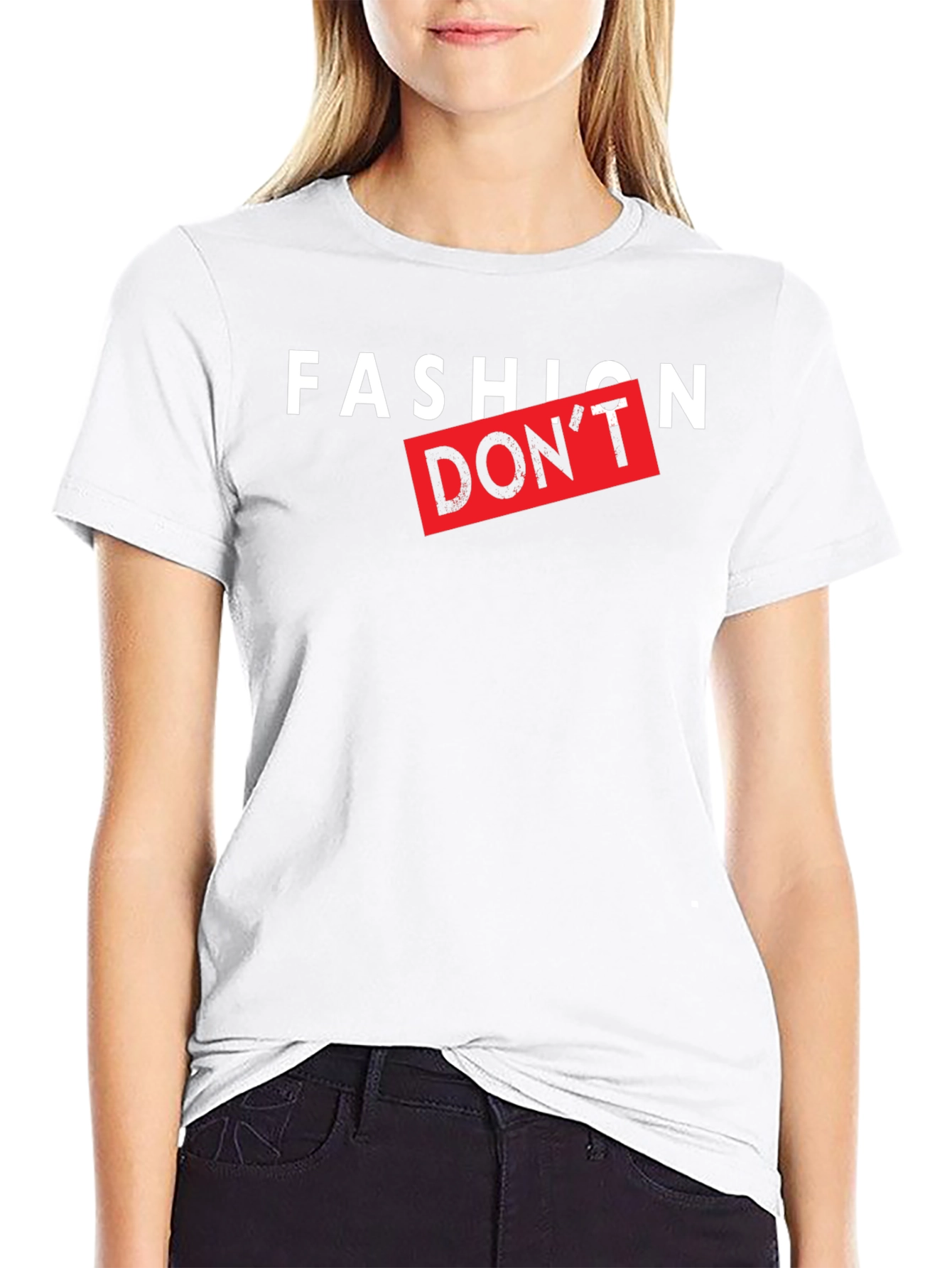 Fashion Dont Graphic Print Black T-Shirt