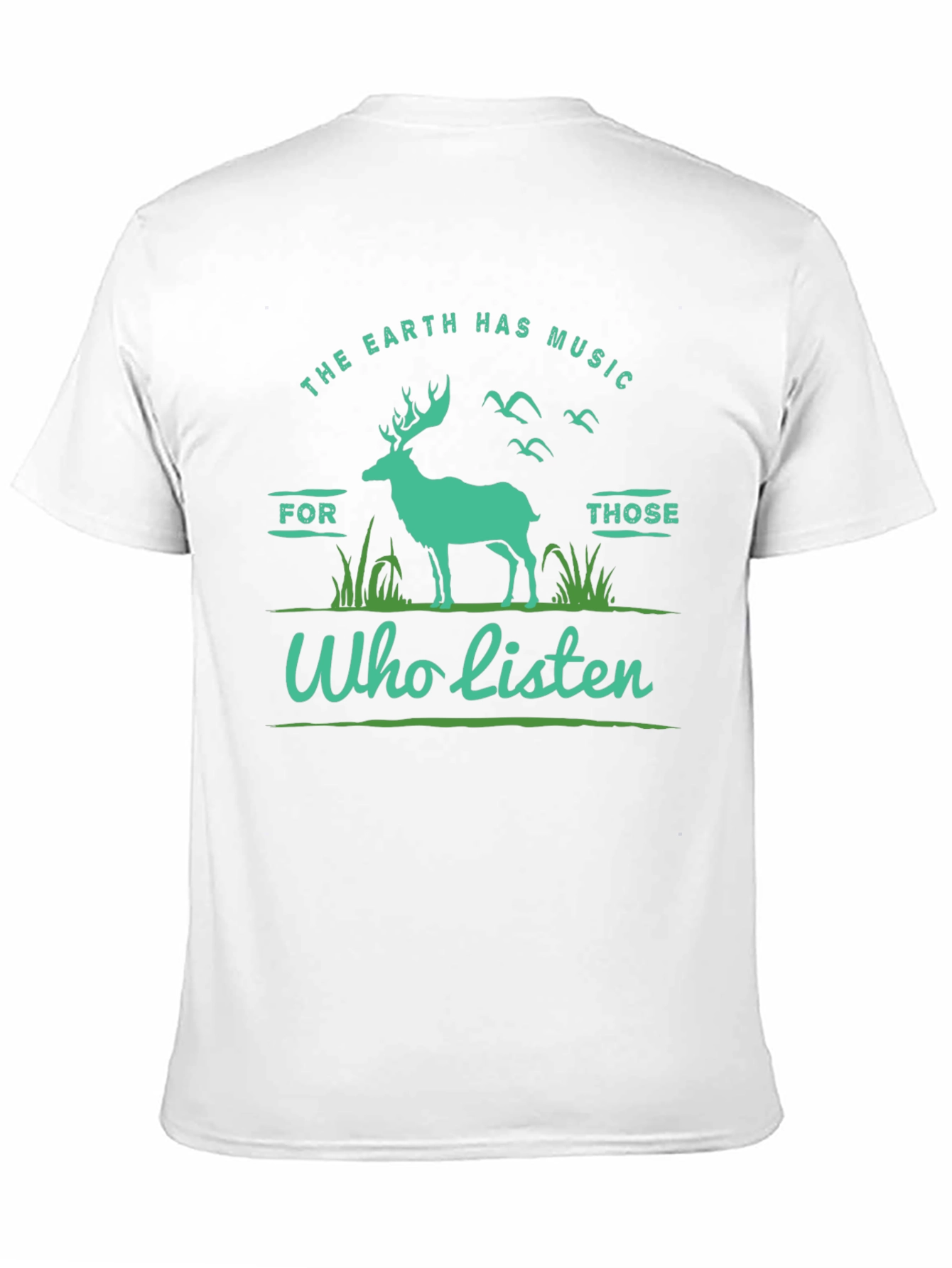 Earth Music Deer Graphic Tee - Nature Lover Shirt