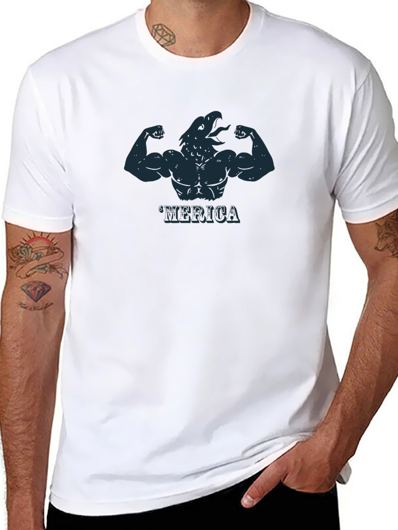Muscle Eagle Merica T-Shirt - Black