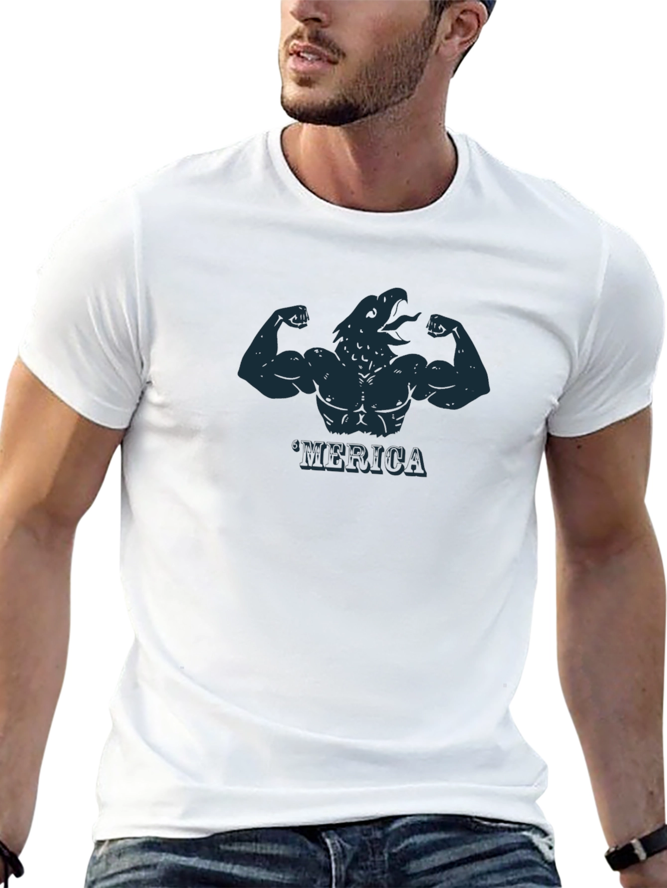Muscle Eagle Merica T-Shirt - Black