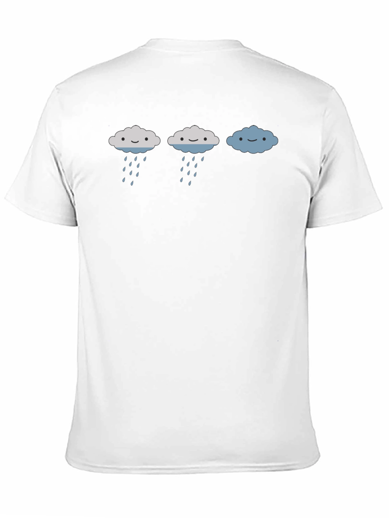 Cute Rainy Cloud Graphic Tee - Black