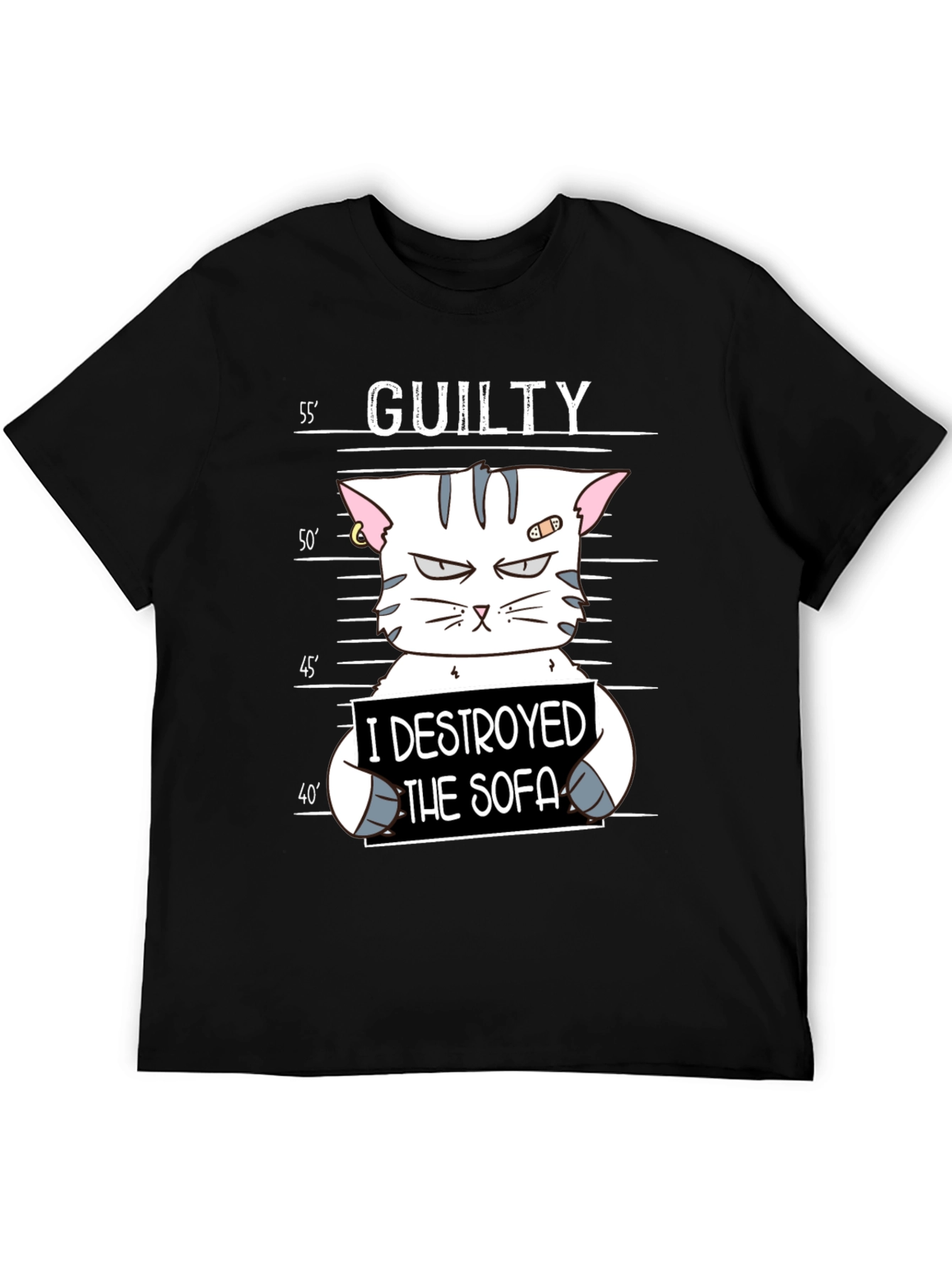 Guilty Cat Mugshot T-Shirt