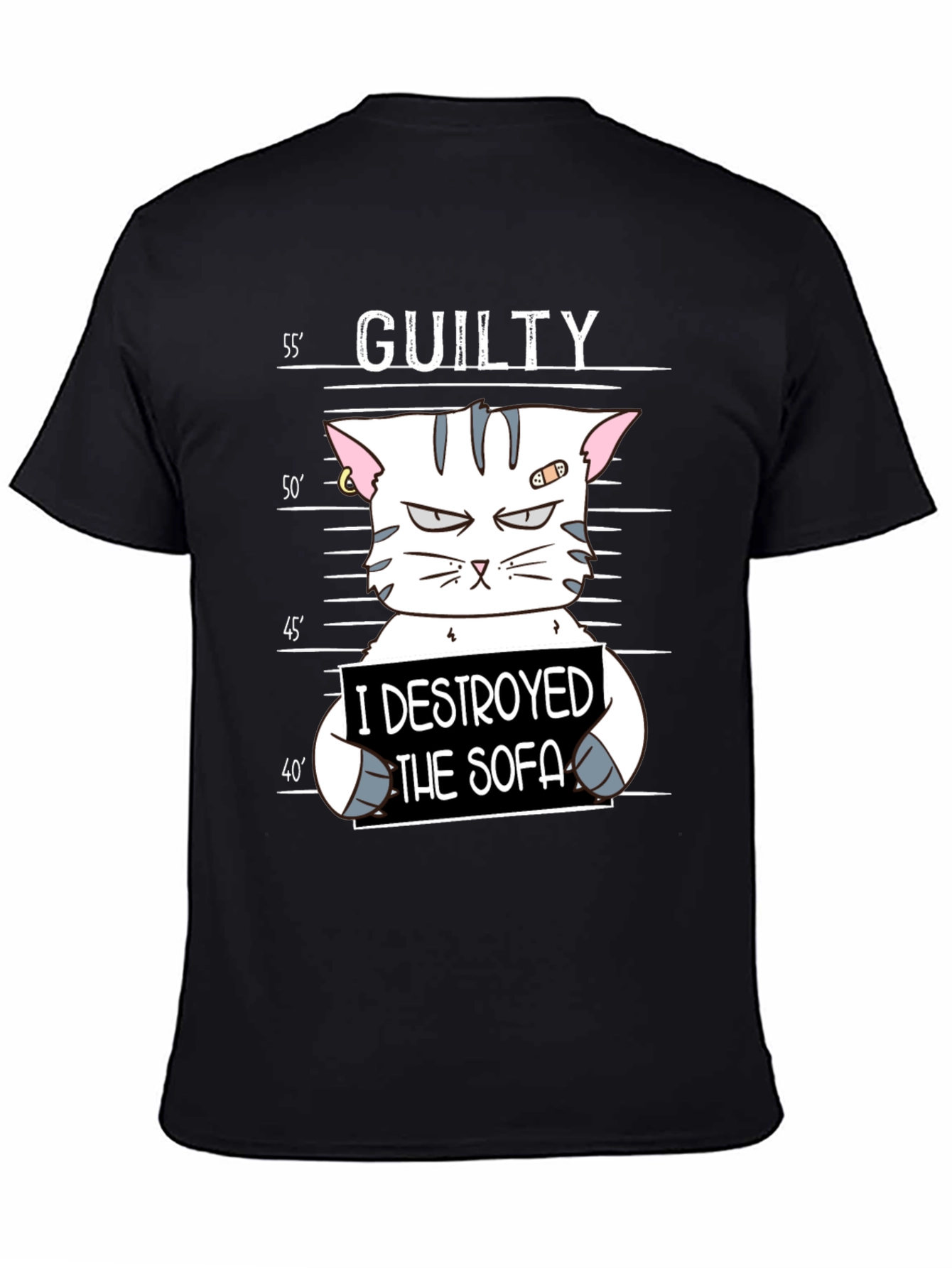 Guilty Cat Mugshot T-Shirt