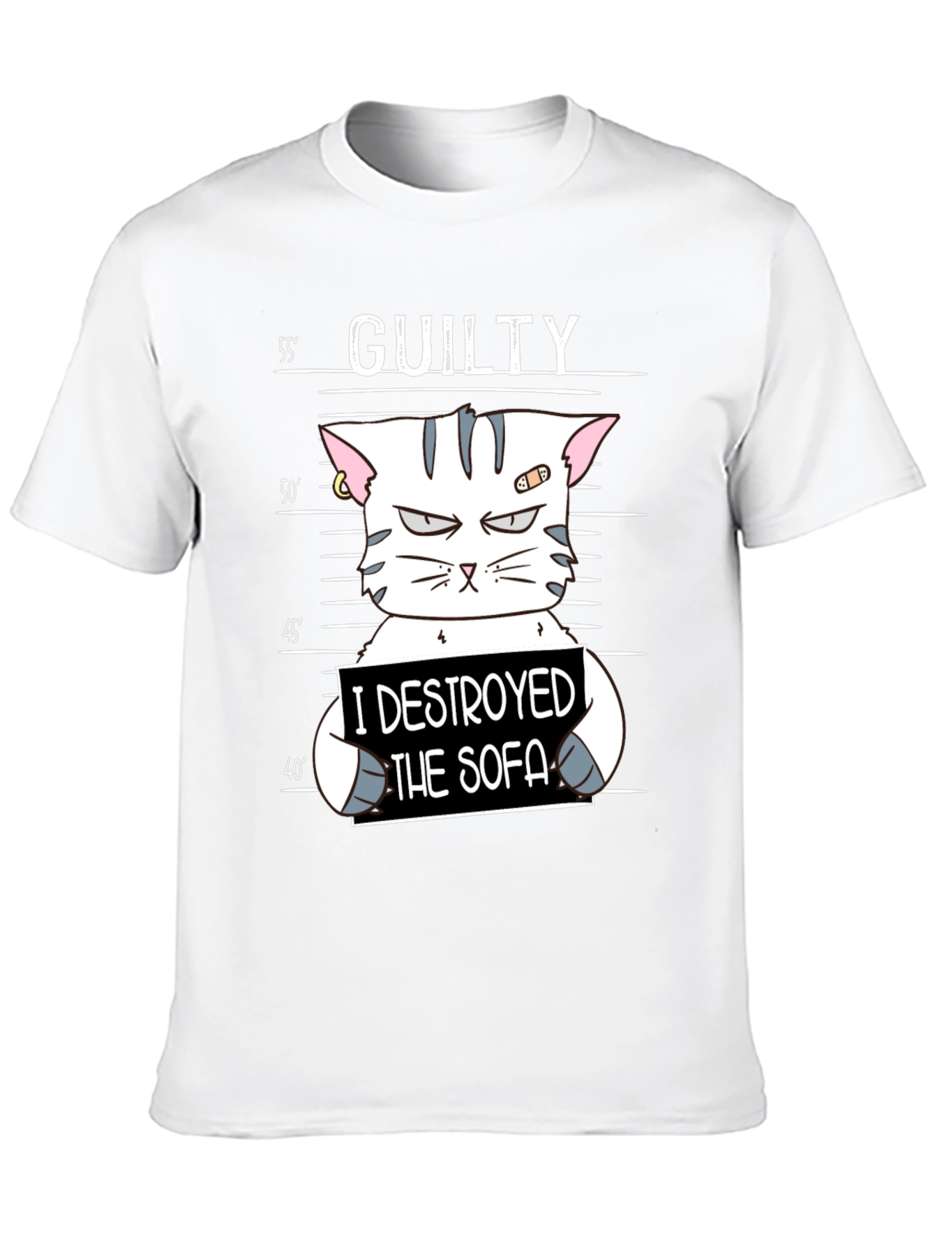 Guilty Cat Mugshot T-Shirt