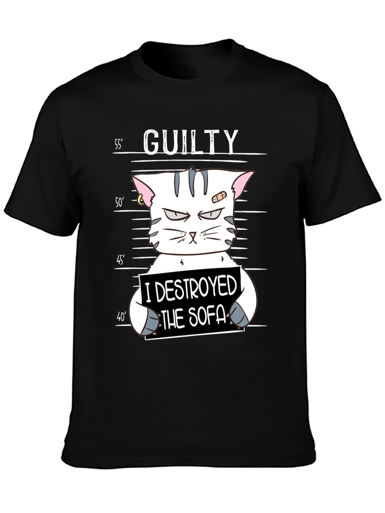 Guilty Cat Mugshot T-Shirt