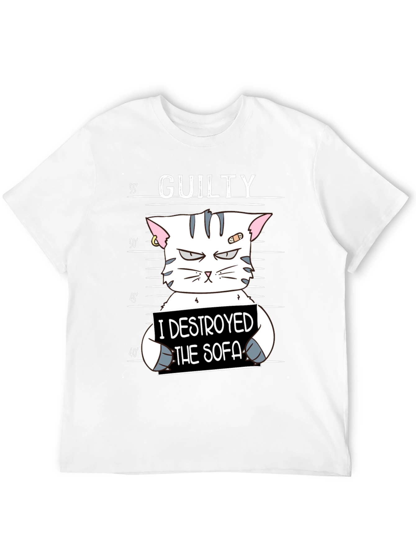 Guilty Cat Mugshot T-Shirt