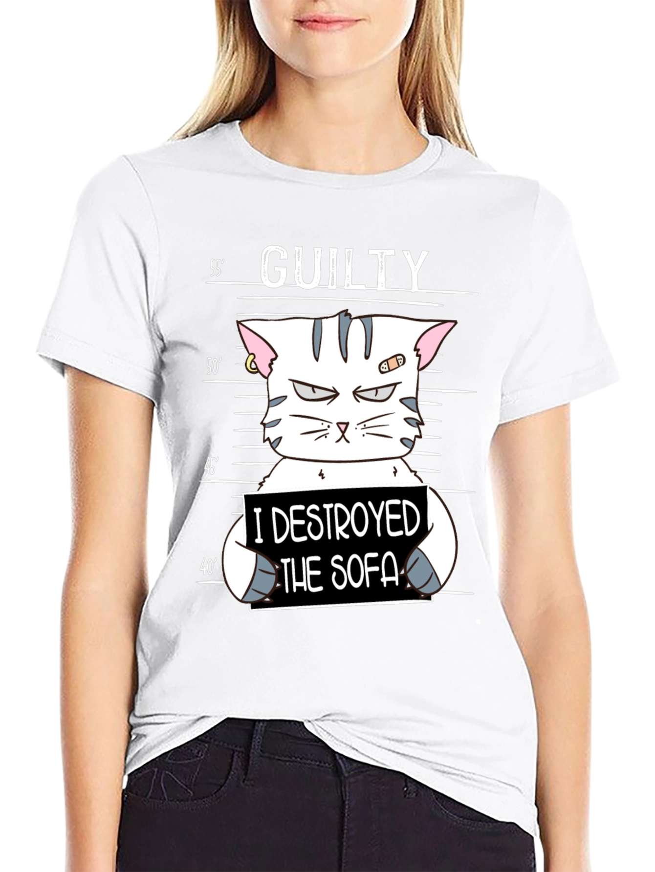 Guilty Cat Mugshot T-Shirt