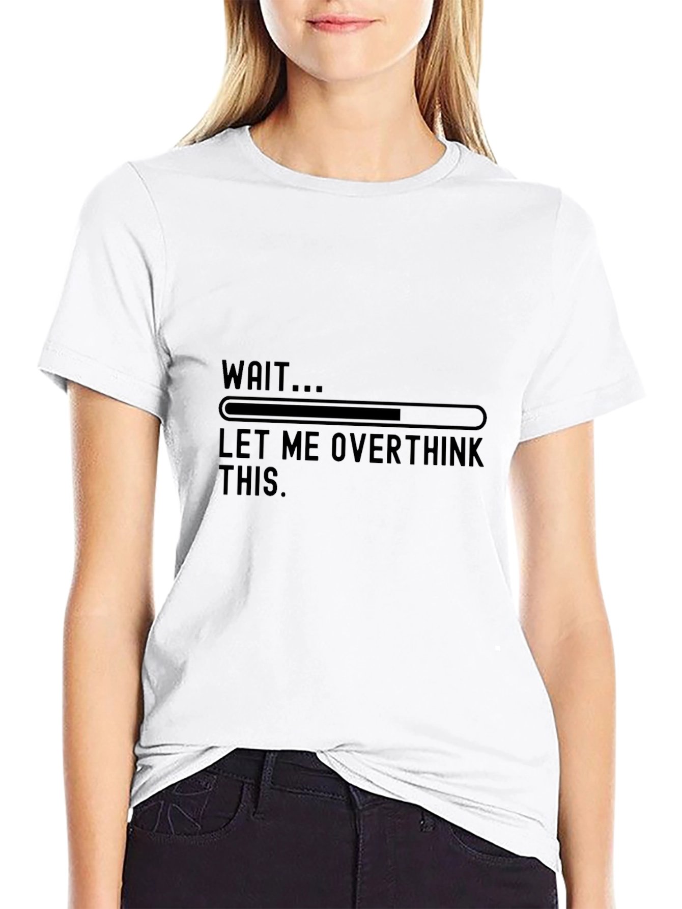 Overthink Loading Black Tee