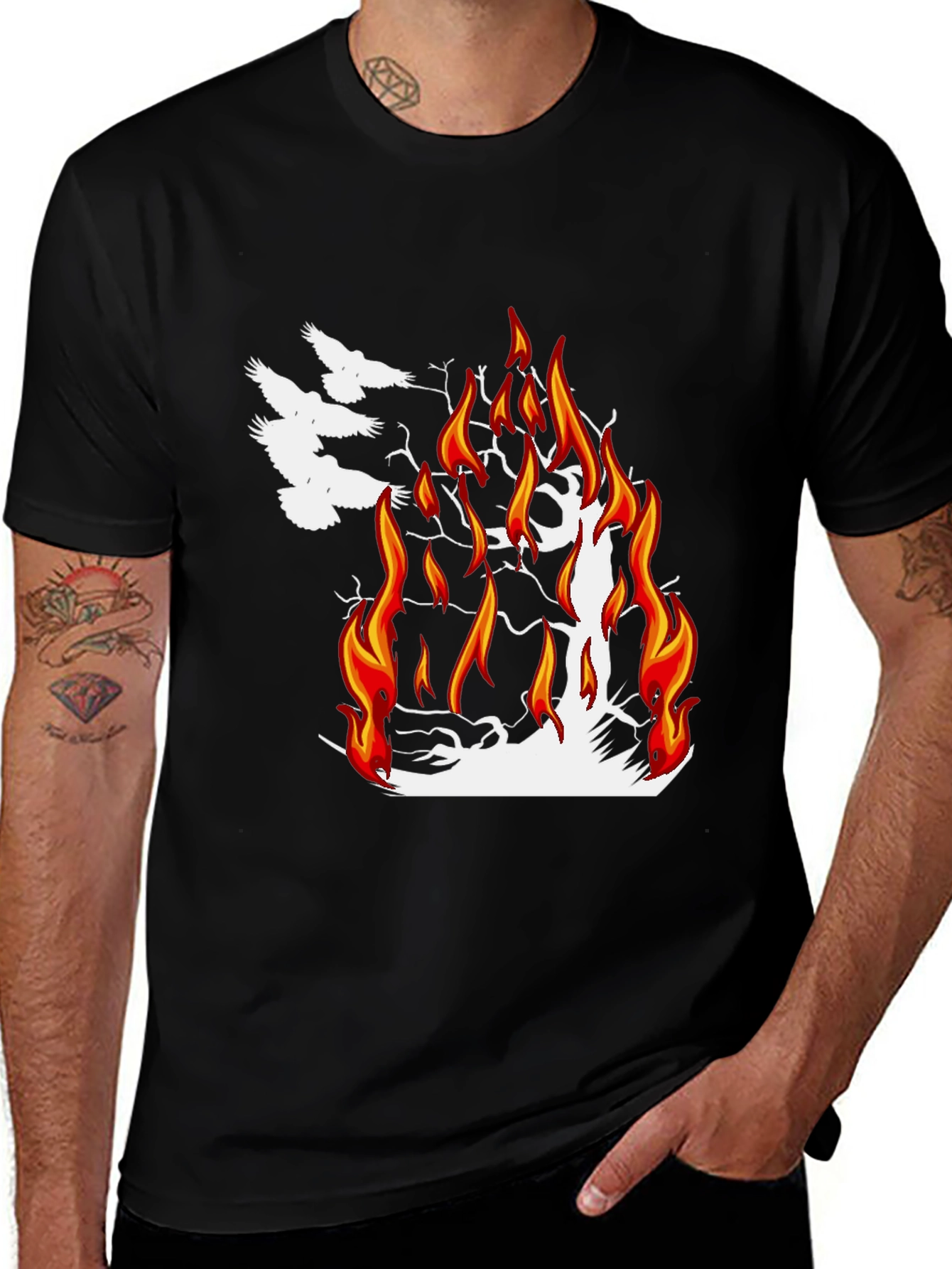 Burning Tree Graphic Tee