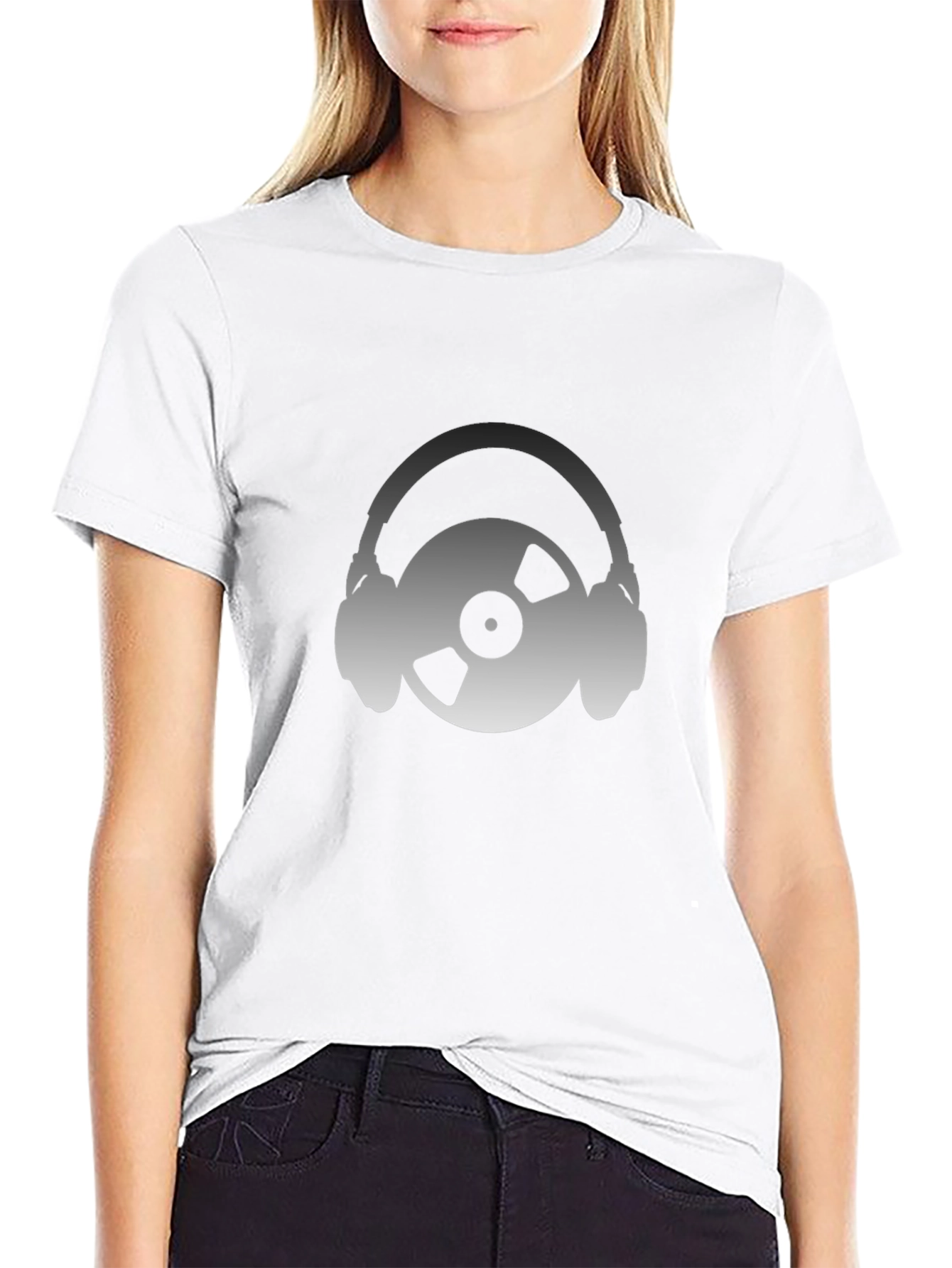 DJ Record Headphones Graphic Tee