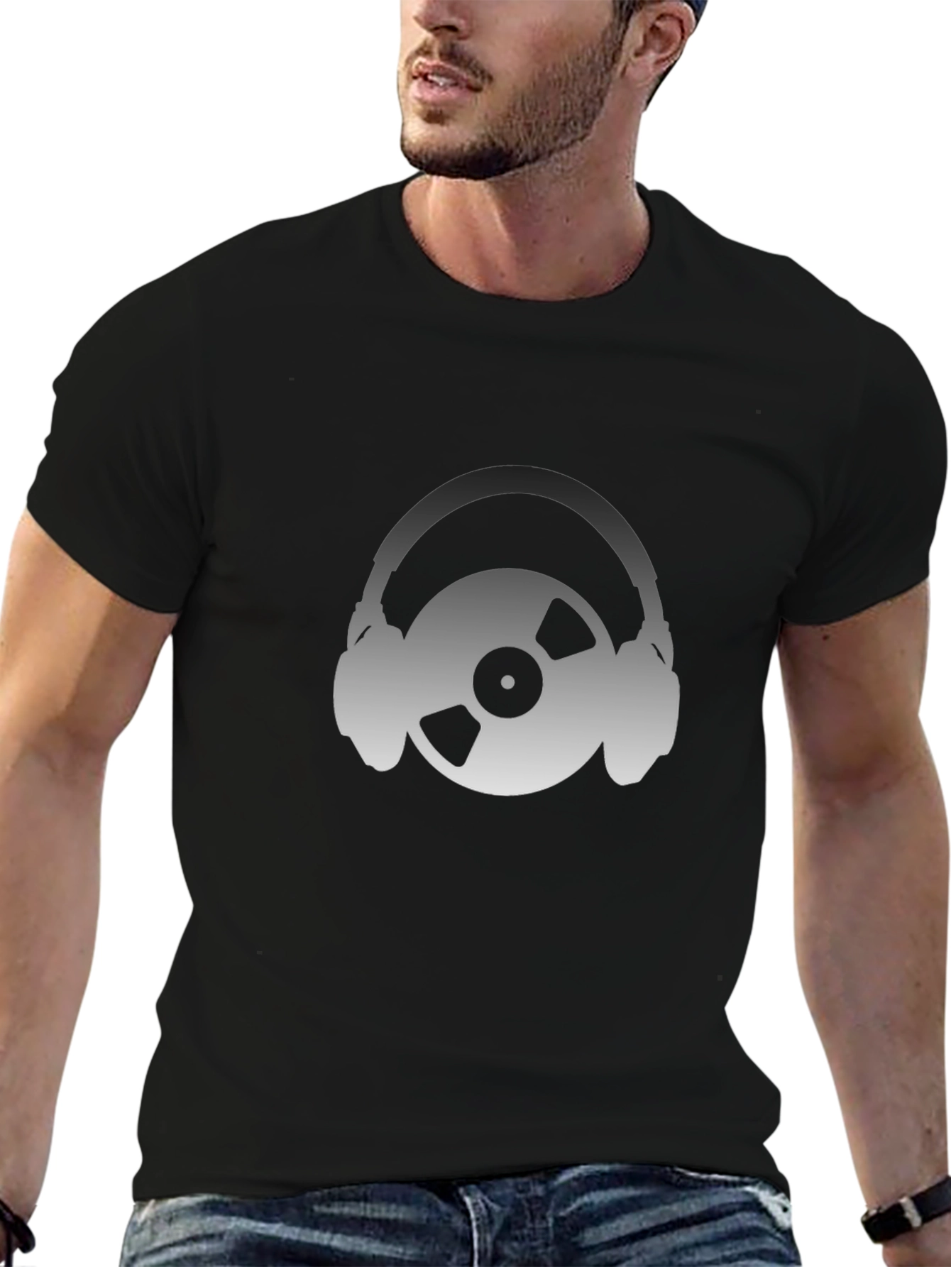 DJ Record Headphones Graphic Tee