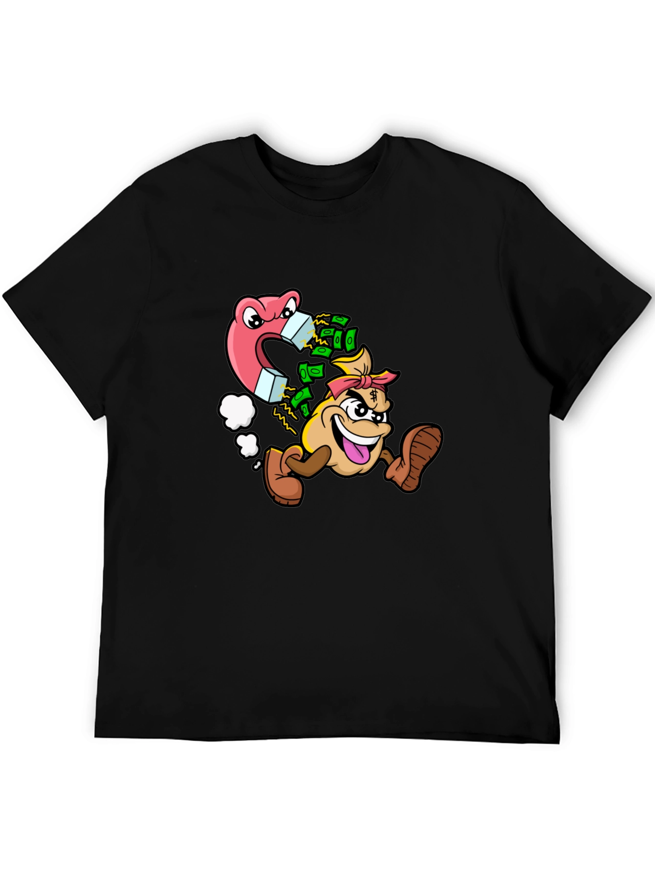Money Magnet Graphic Tee - Black Cotton T-Shirt