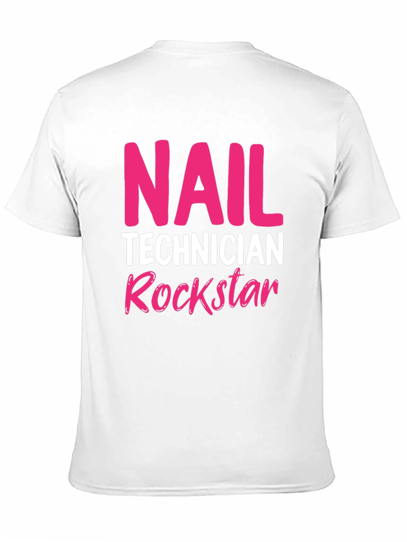 Nail Technician Rockstar T-Shirt - Black Crew Neck