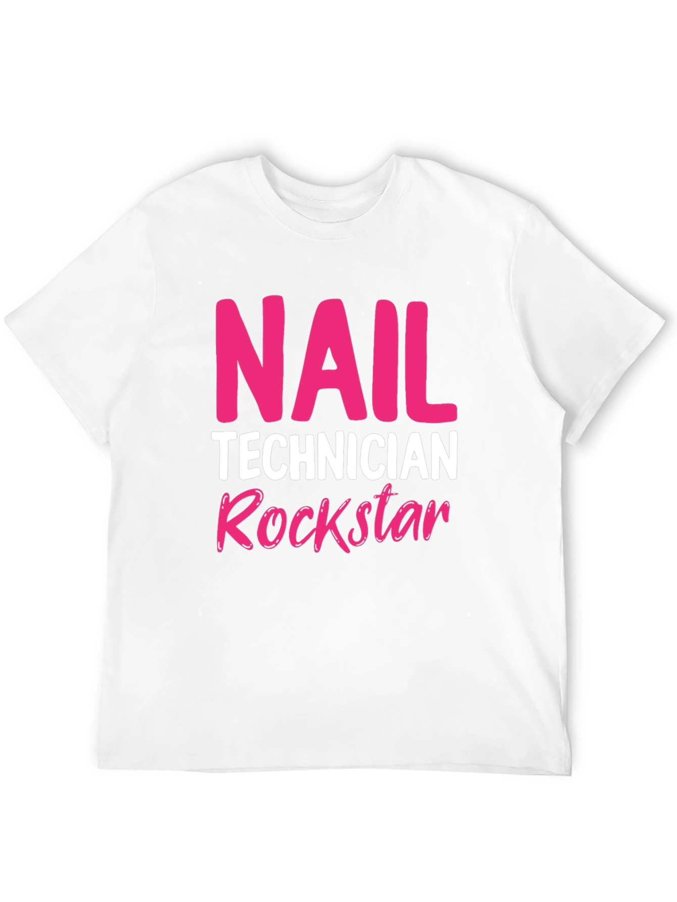 Nail Technician Rockstar T-Shirt - Black Crew Neck