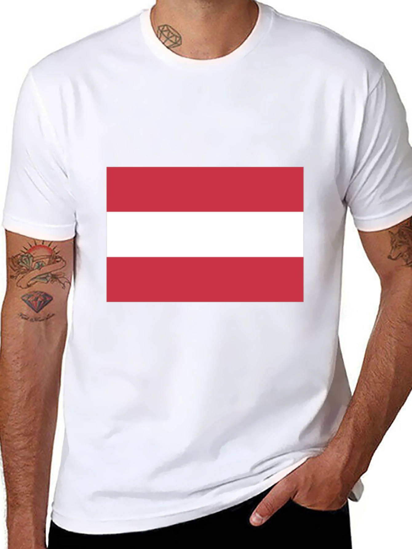 Austria Flag T-Shirt - Black Cotton Tee