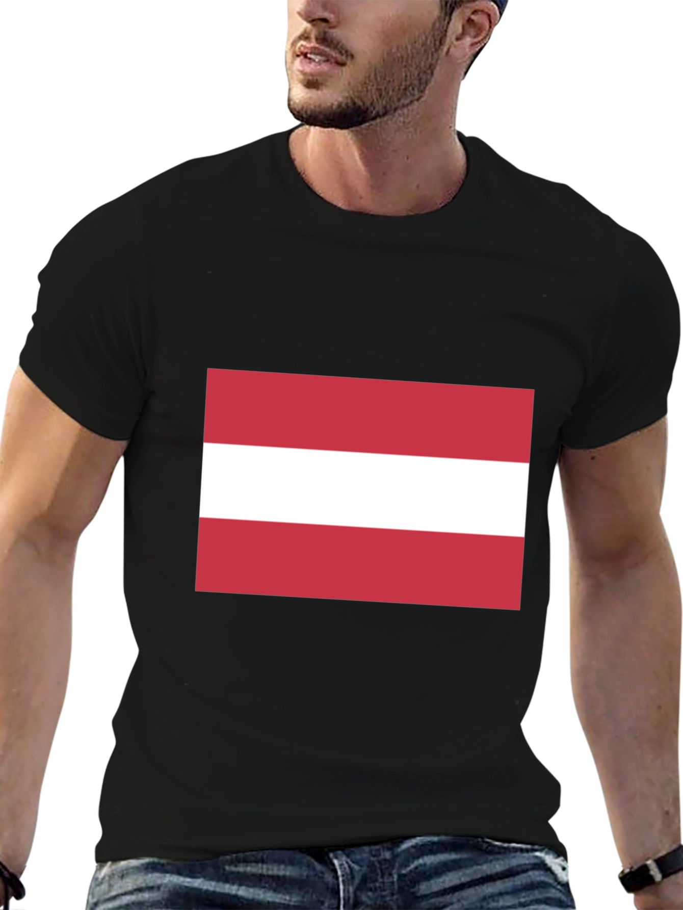 Austria Flag T-Shirt - Black Cotton Tee