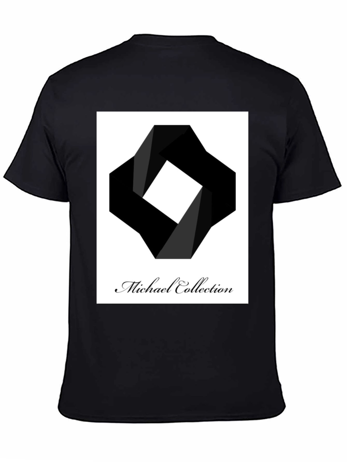 Modern Black T-Shirt - Abstract Square Design