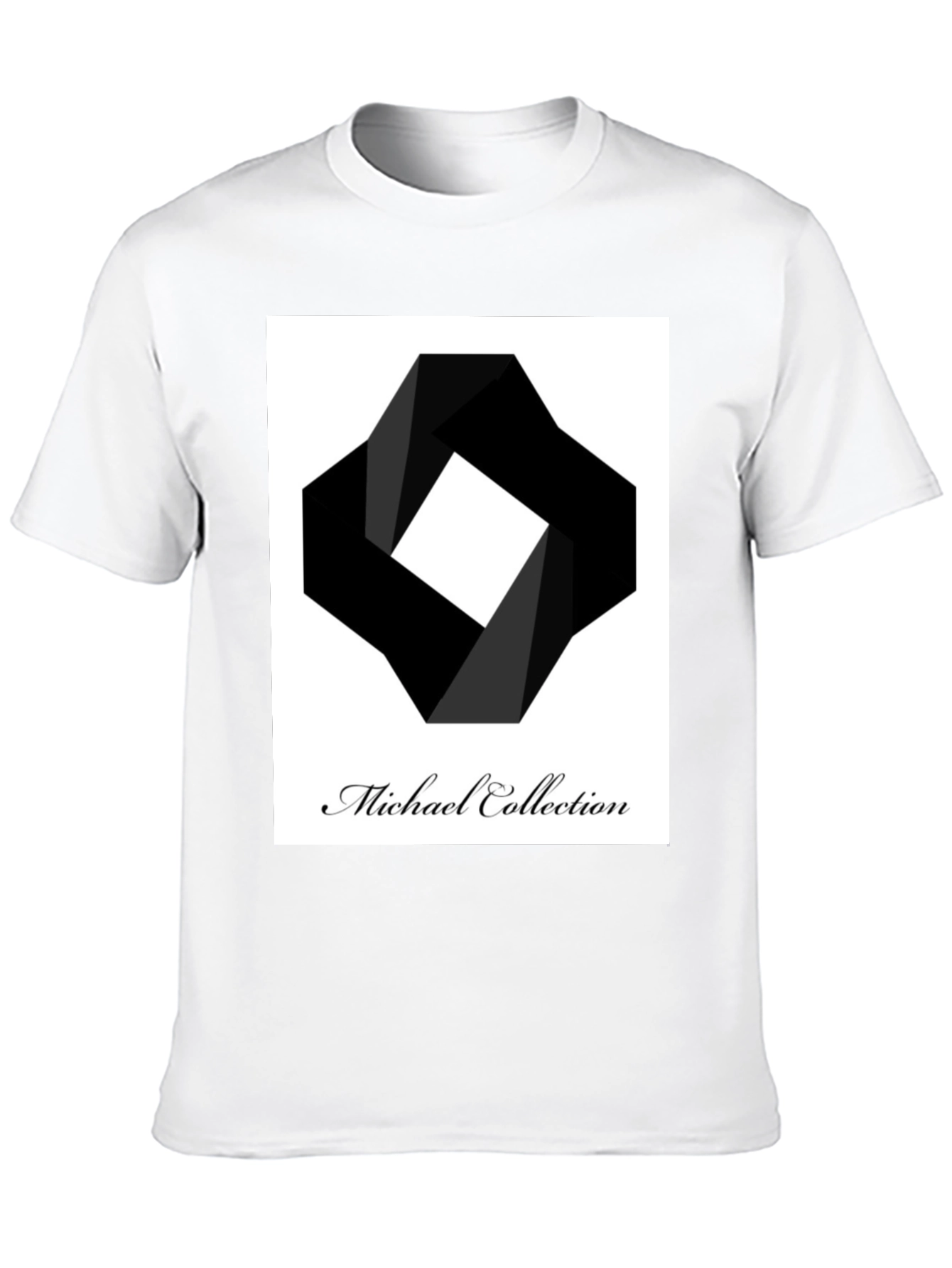 Modern Black T-Shirt - Abstract Square Design