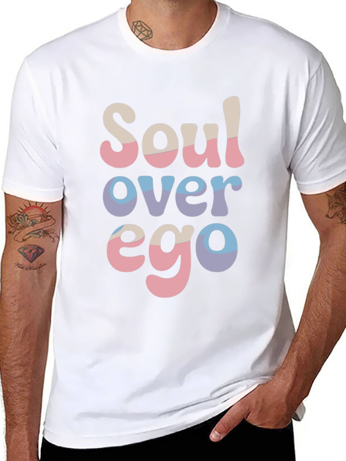 Soul Over Ego Black Graphic T-Shirt