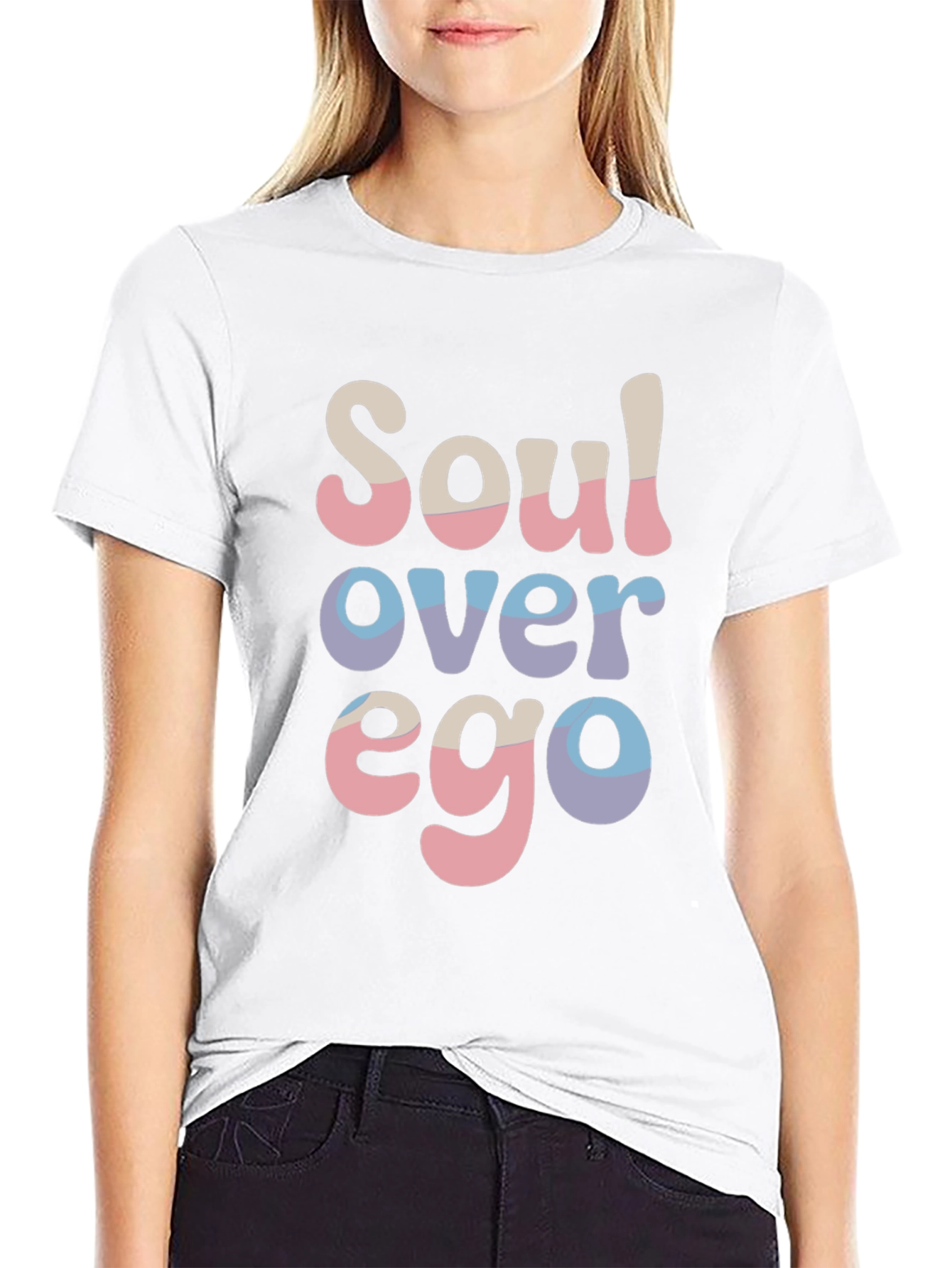Soul Over Ego Black Graphic T-Shirt
