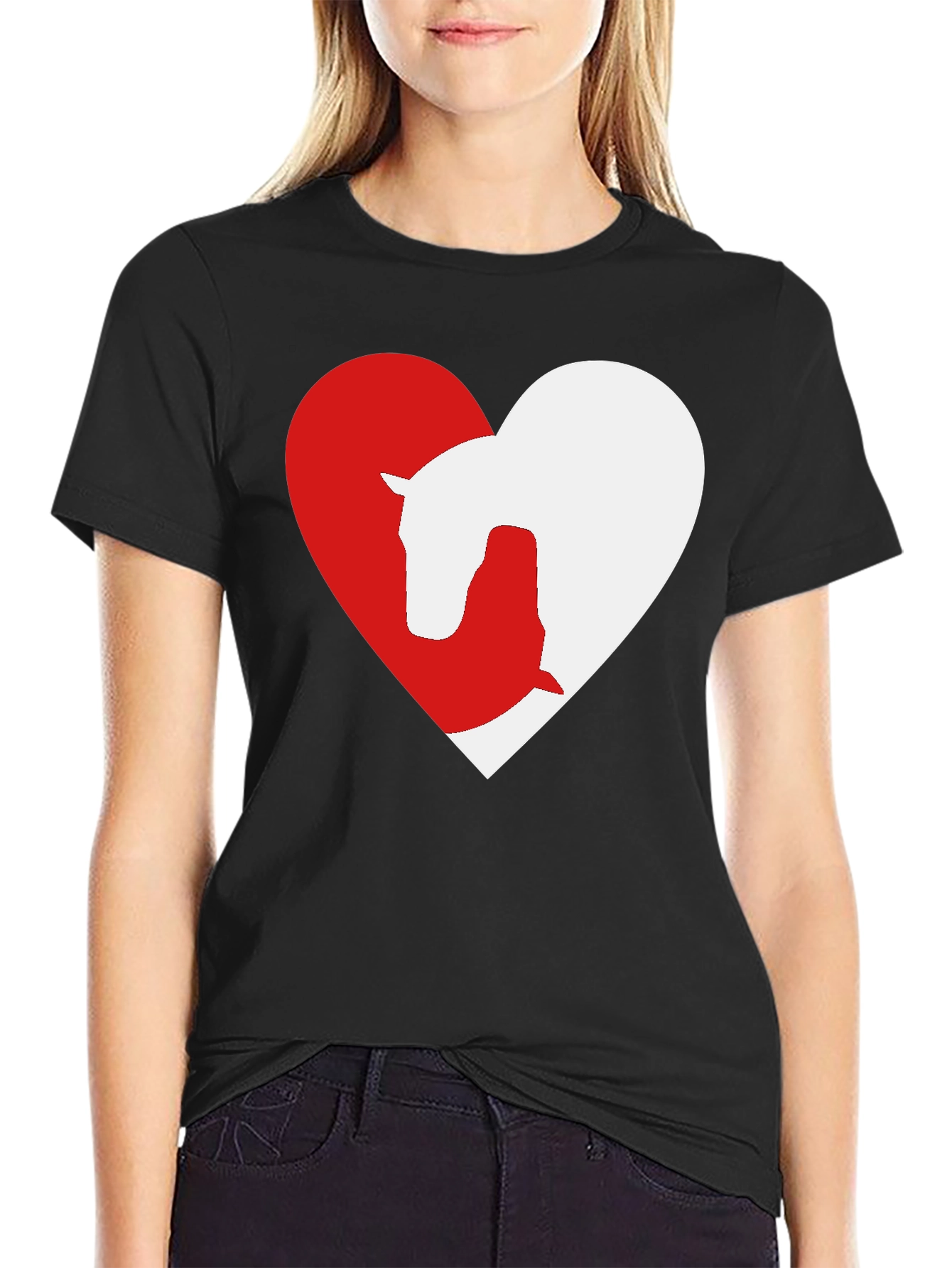 Horse & Dog Love Heart T-Shirt