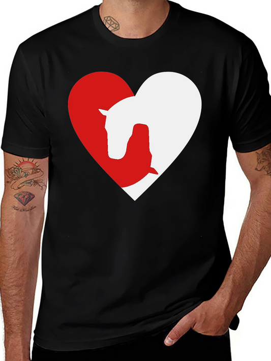 Horse & Dog Love Heart T-Shirt