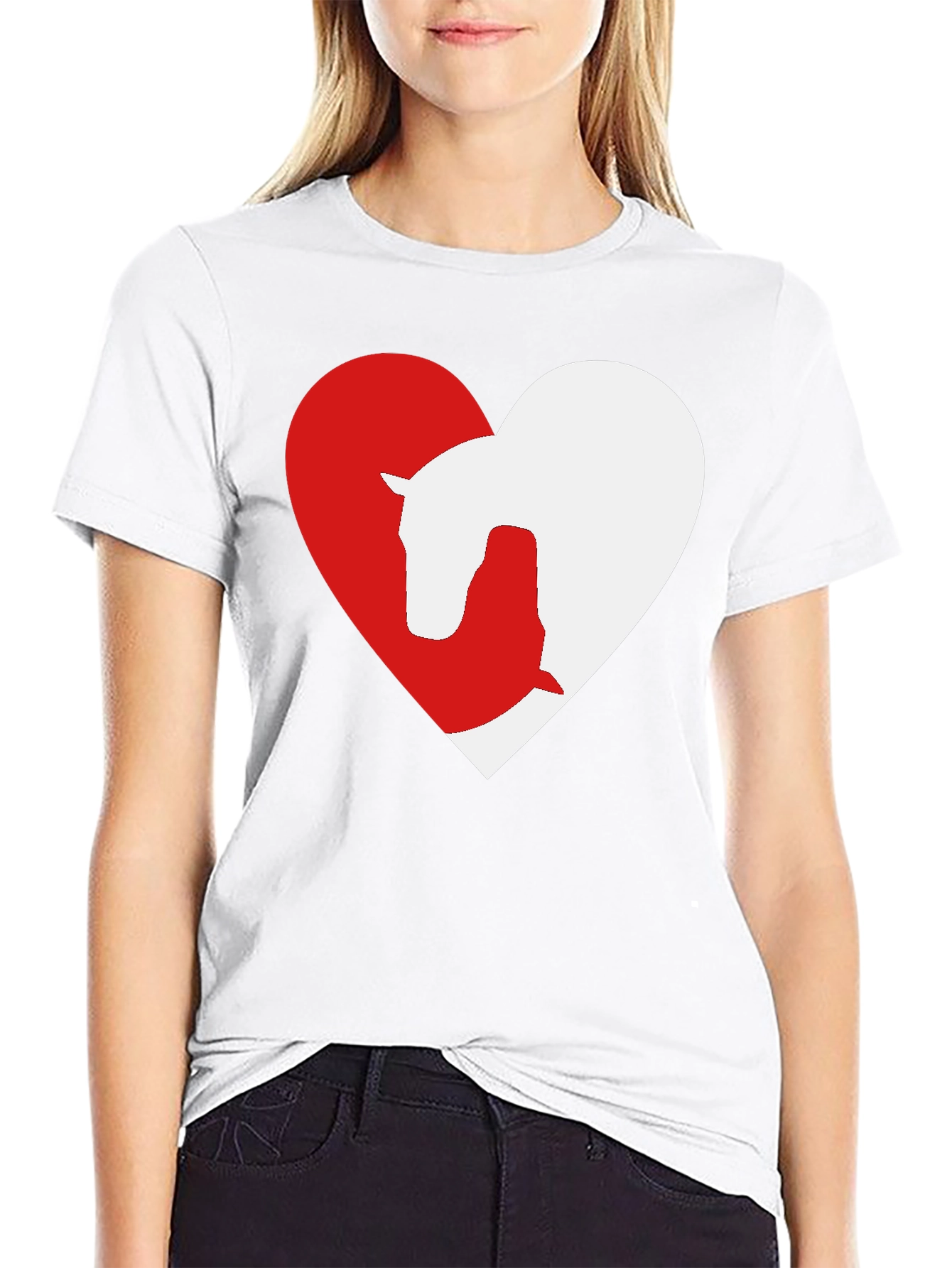 Horse & Dog Love Heart T-Shirt
