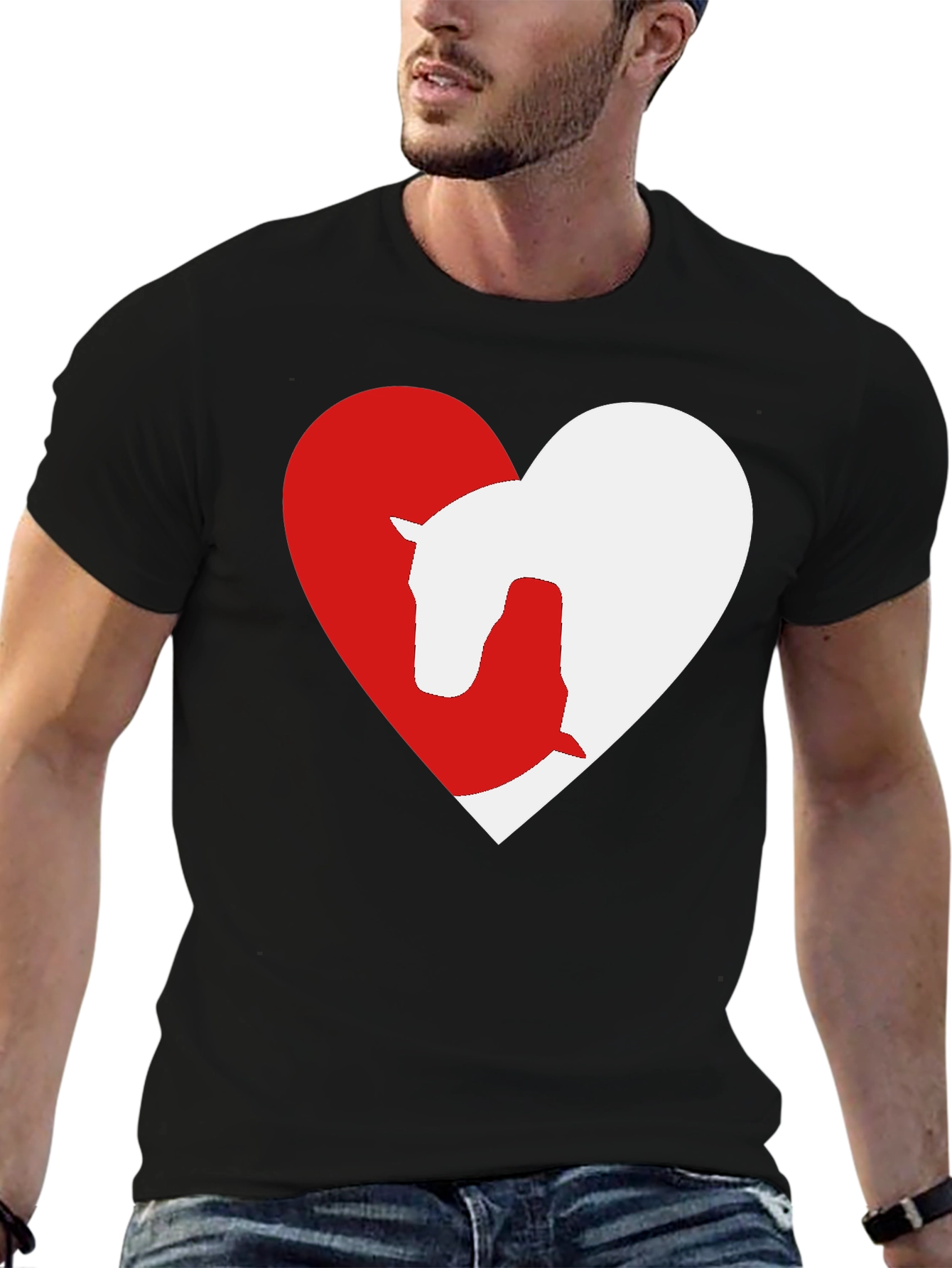 Horse & Dog Love Heart T-Shirt