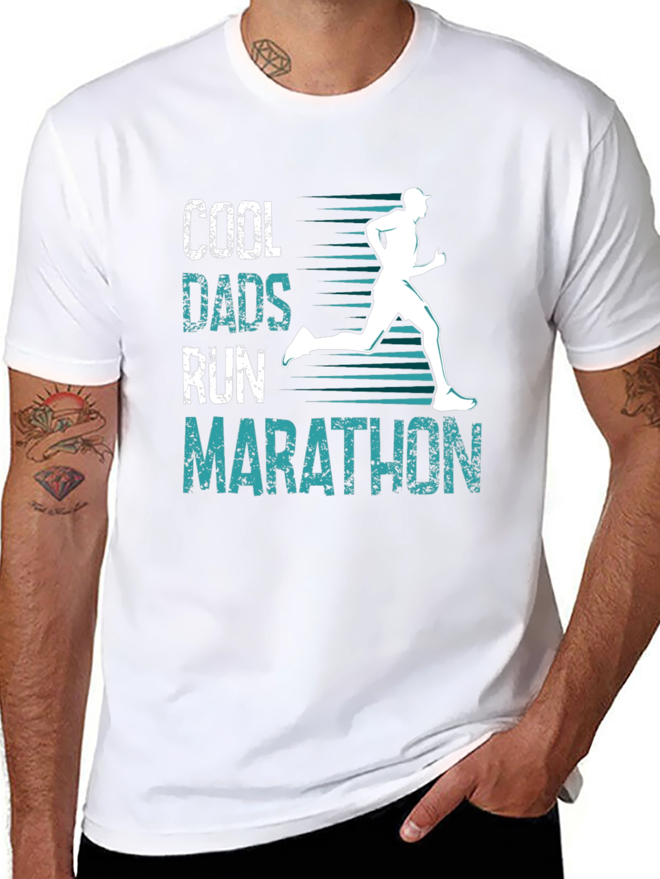Cool Dads Run Marathon T-Shirt