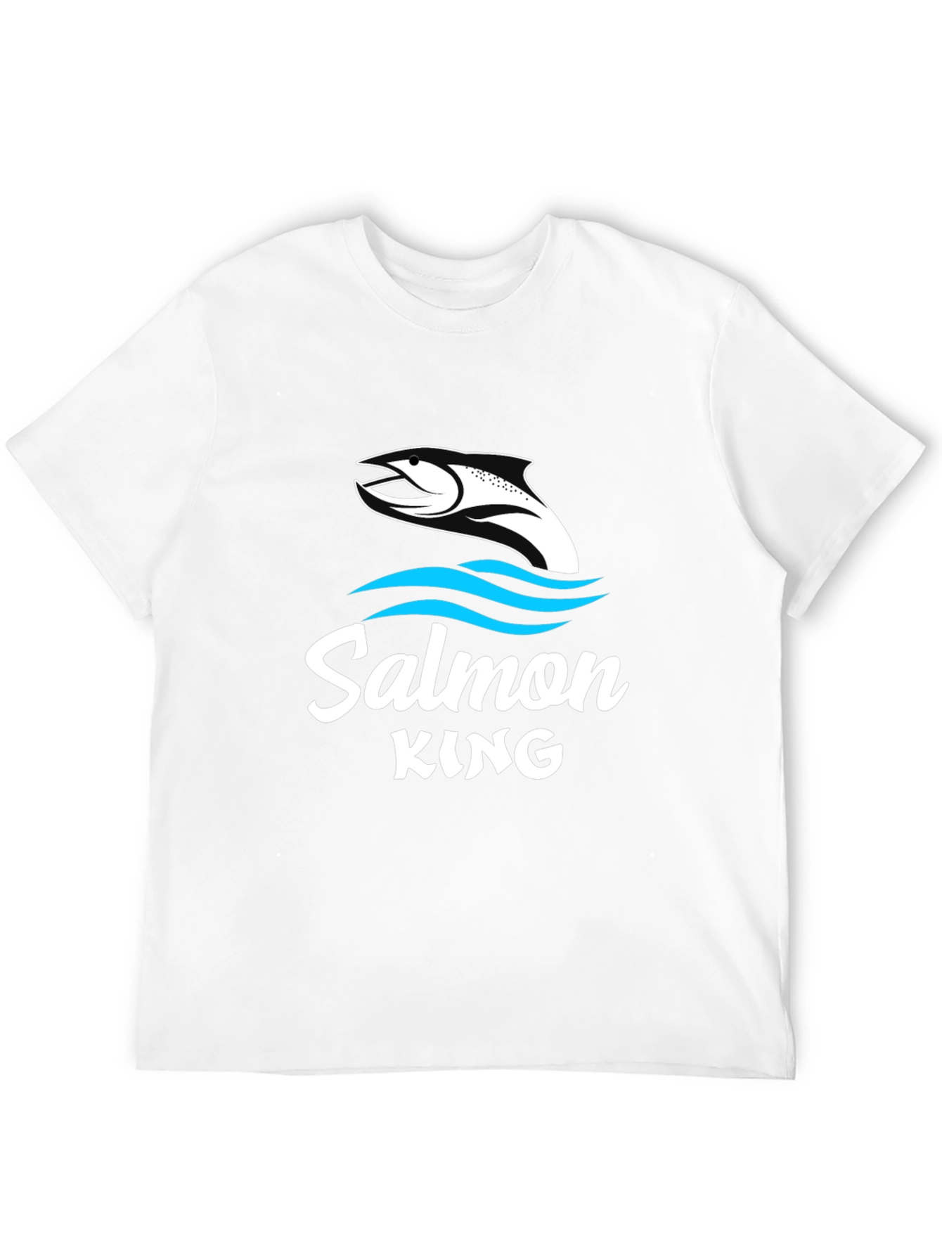 Salmon King Graphic Tee - Black Fishing Shirt