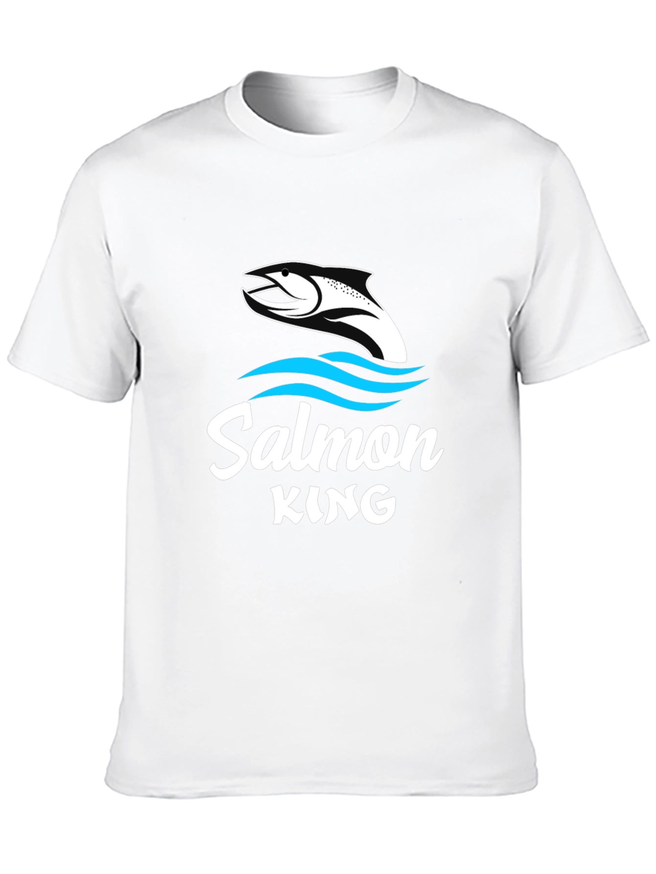 Salmon King Graphic Tee - Black Fishing Shirt