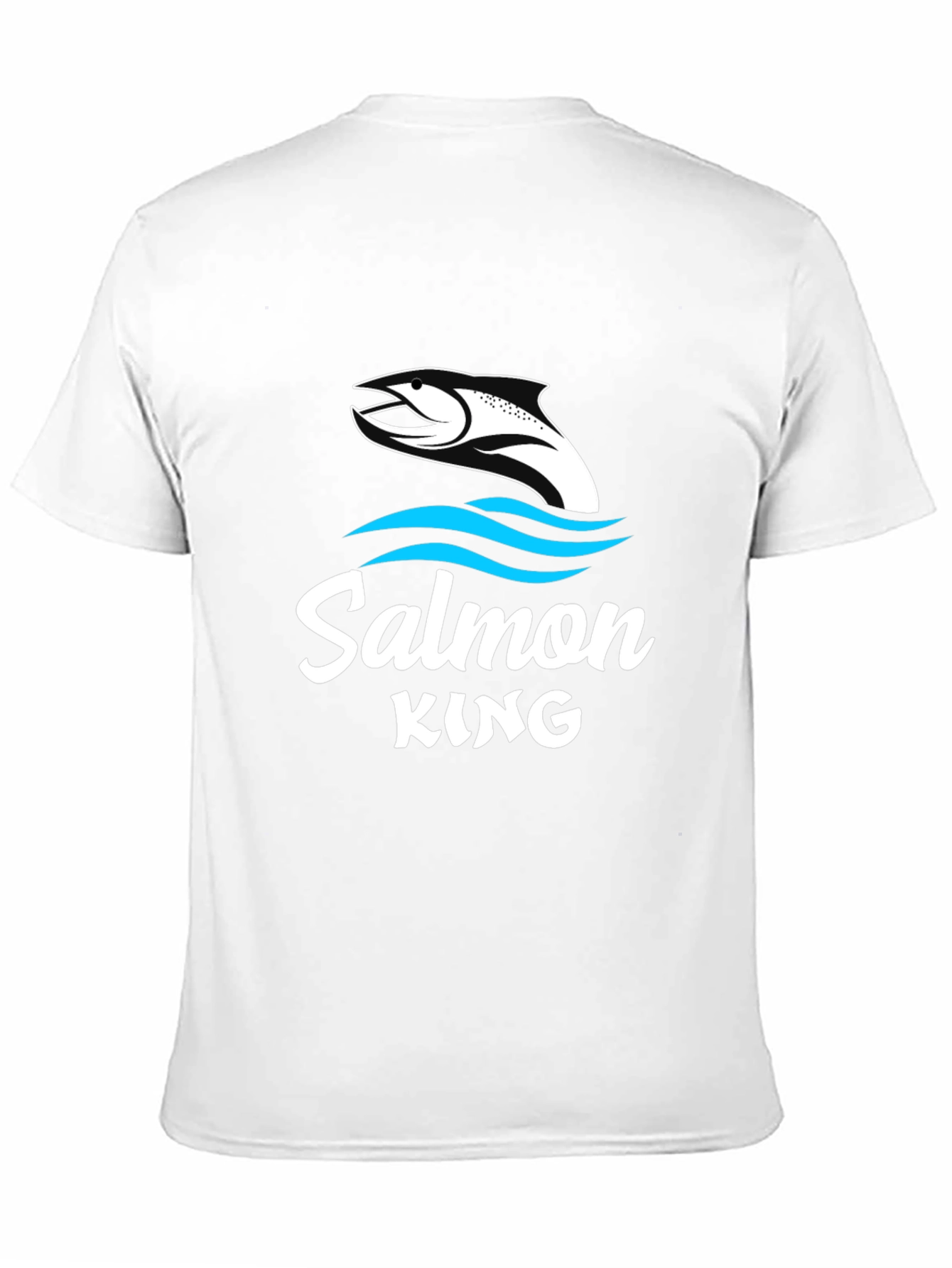 Salmon King Graphic Tee - Black Fishing Shirt