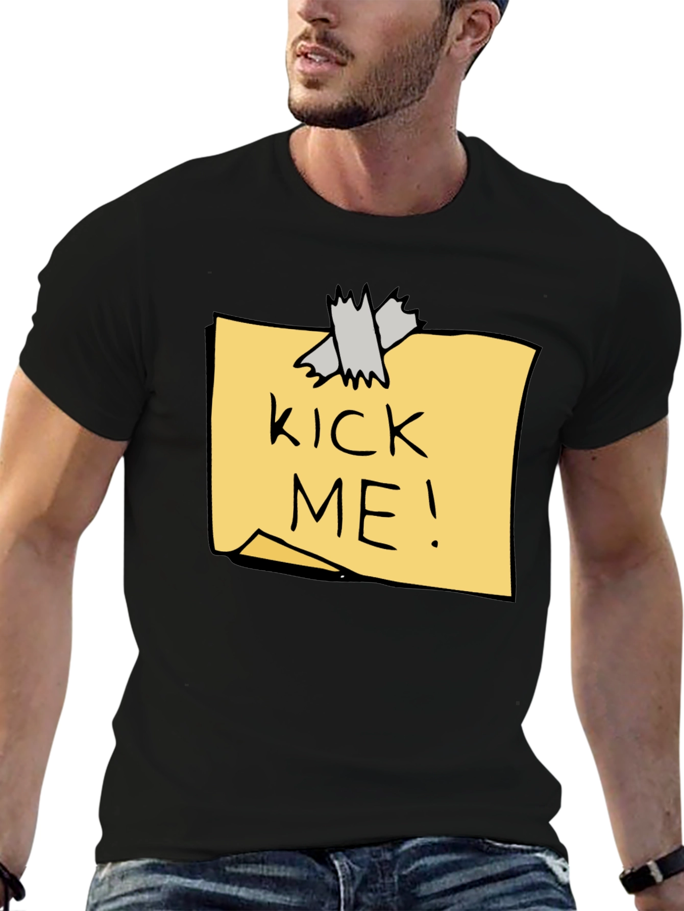 Kick Me! Humor T-Shirt - Classic Prank Tee