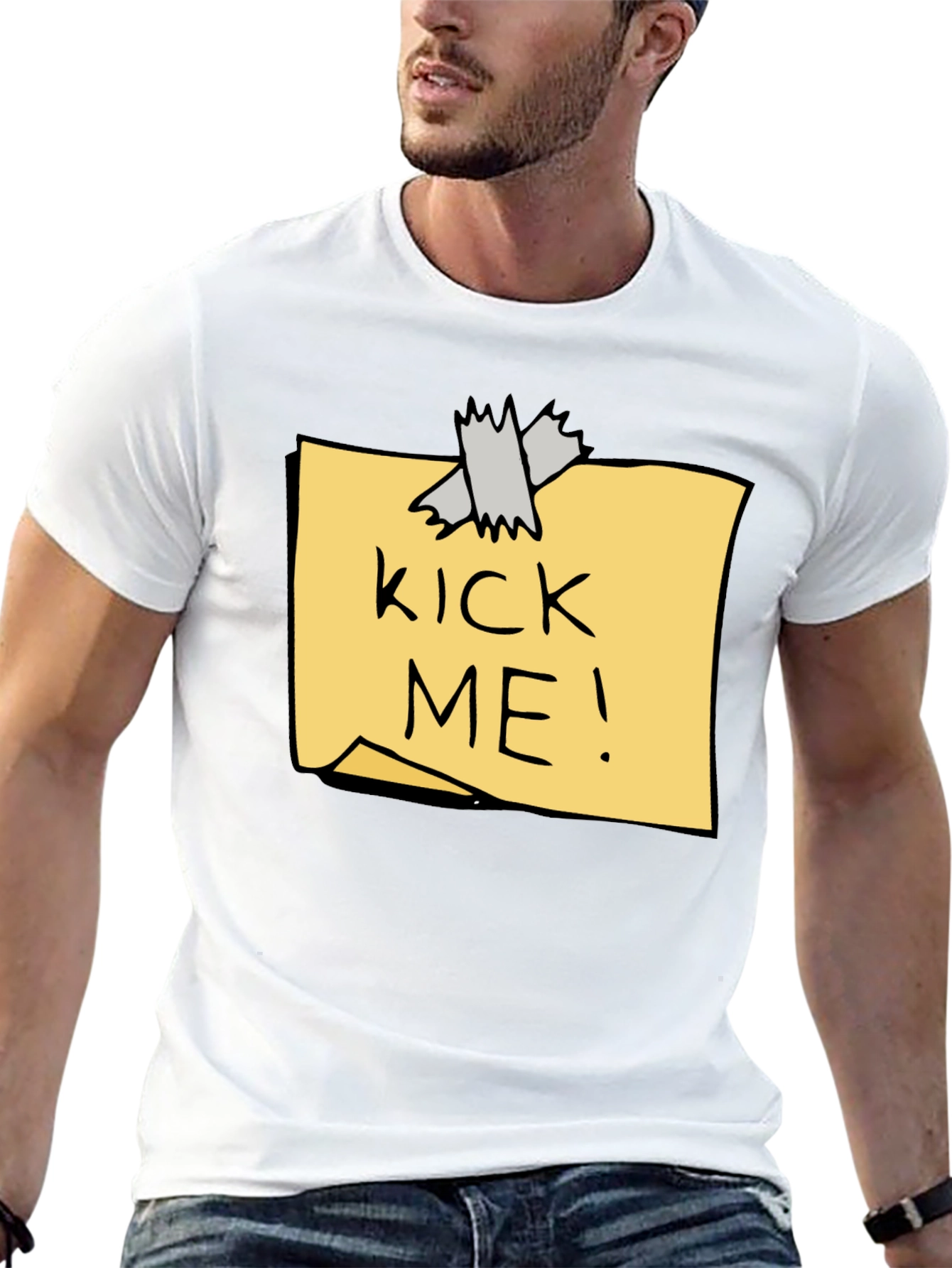 Kick Me! Humor T-Shirt - Classic Prank Tee