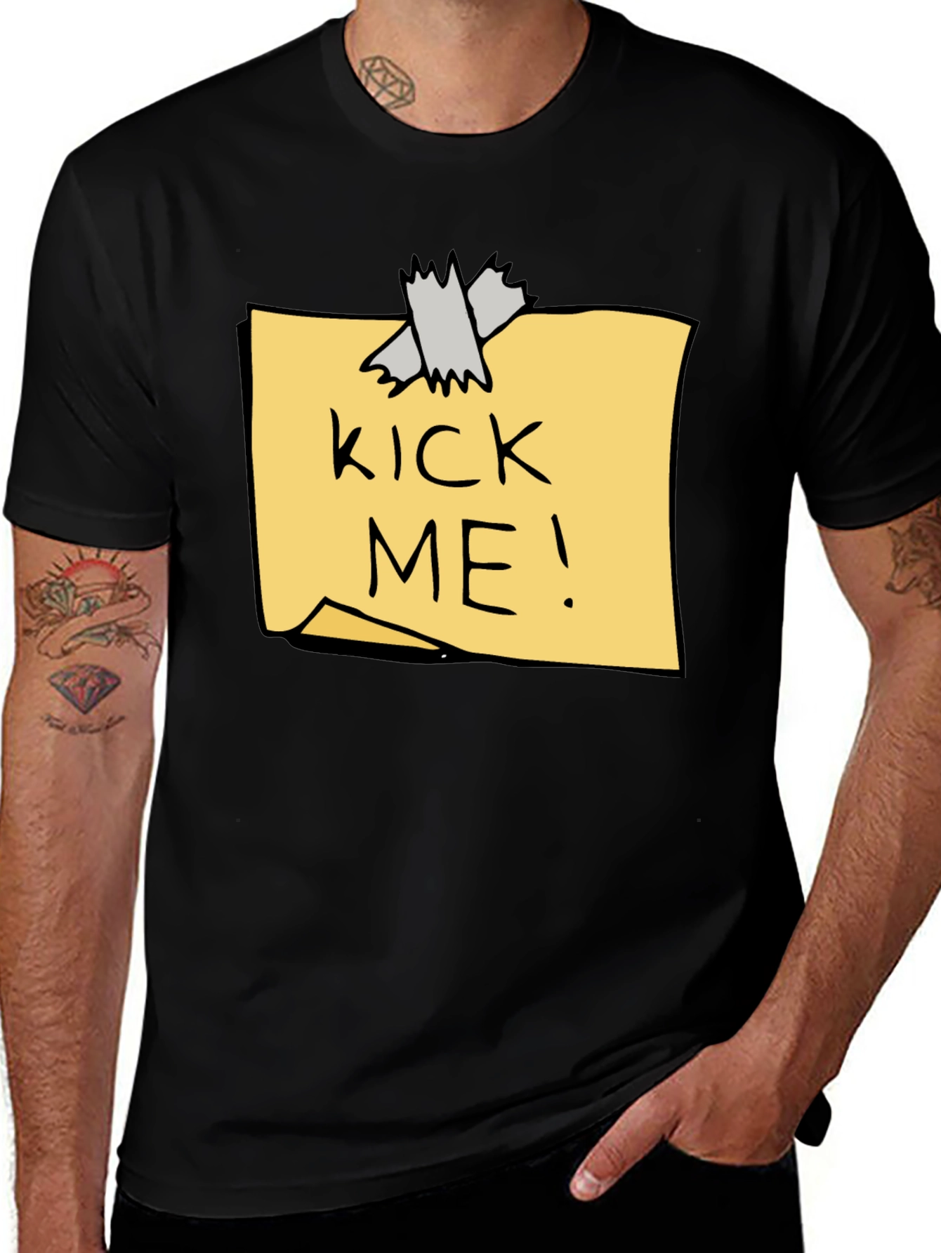 Kick Me! Humor T-Shirt - Classic Prank Tee