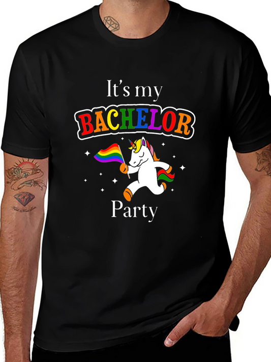 Bachelor Party LGBTQ Unicorn Pride T-Shirt