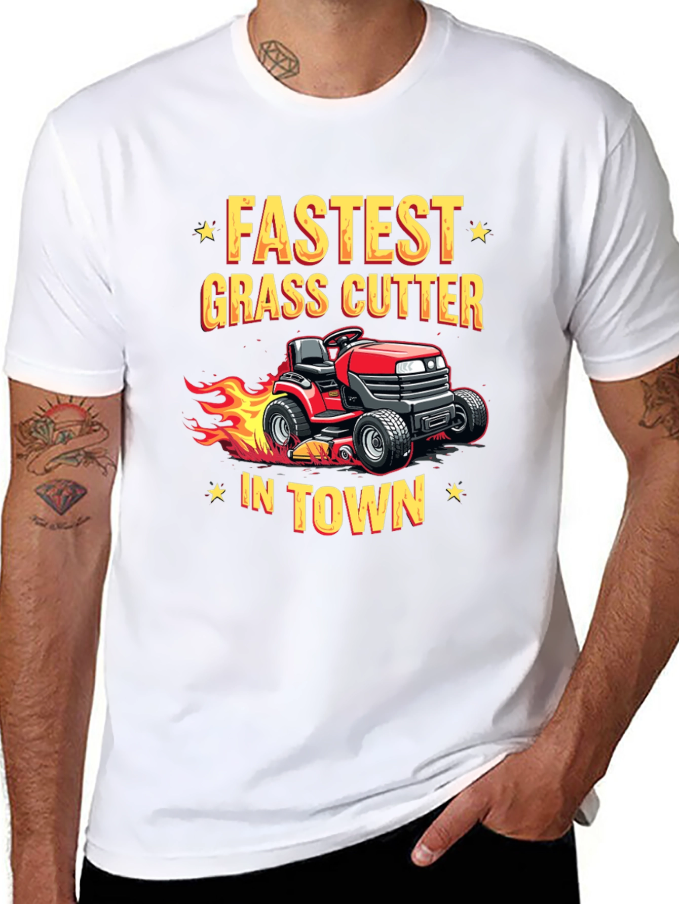 Fastest Grass Cutter In Town Black T-Shirt