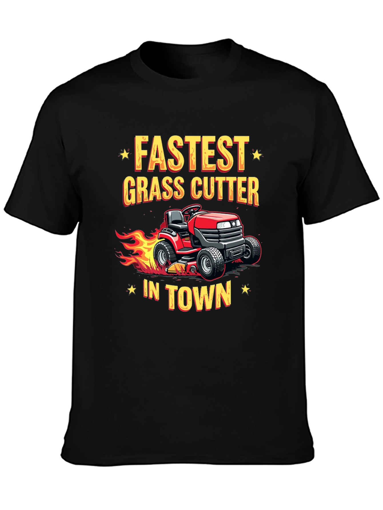 Fastest Grass Cutter In Town Black T-Shirt
