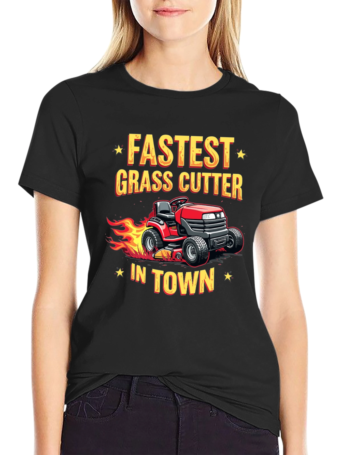 Fastest Grass Cutter In Town Black T-Shirt