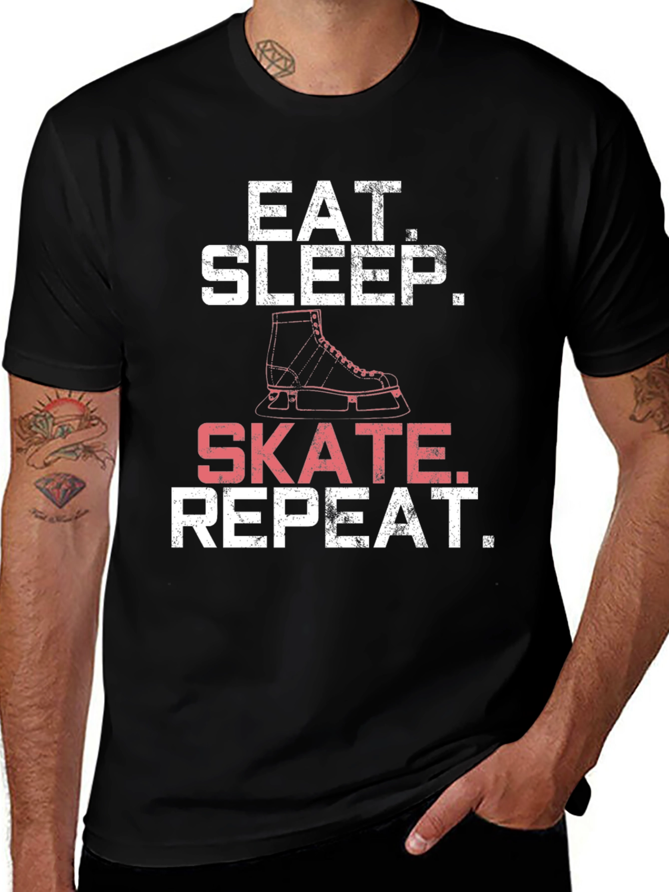Eat Sleep Skate Repeat T-Shirt - Skating Tee