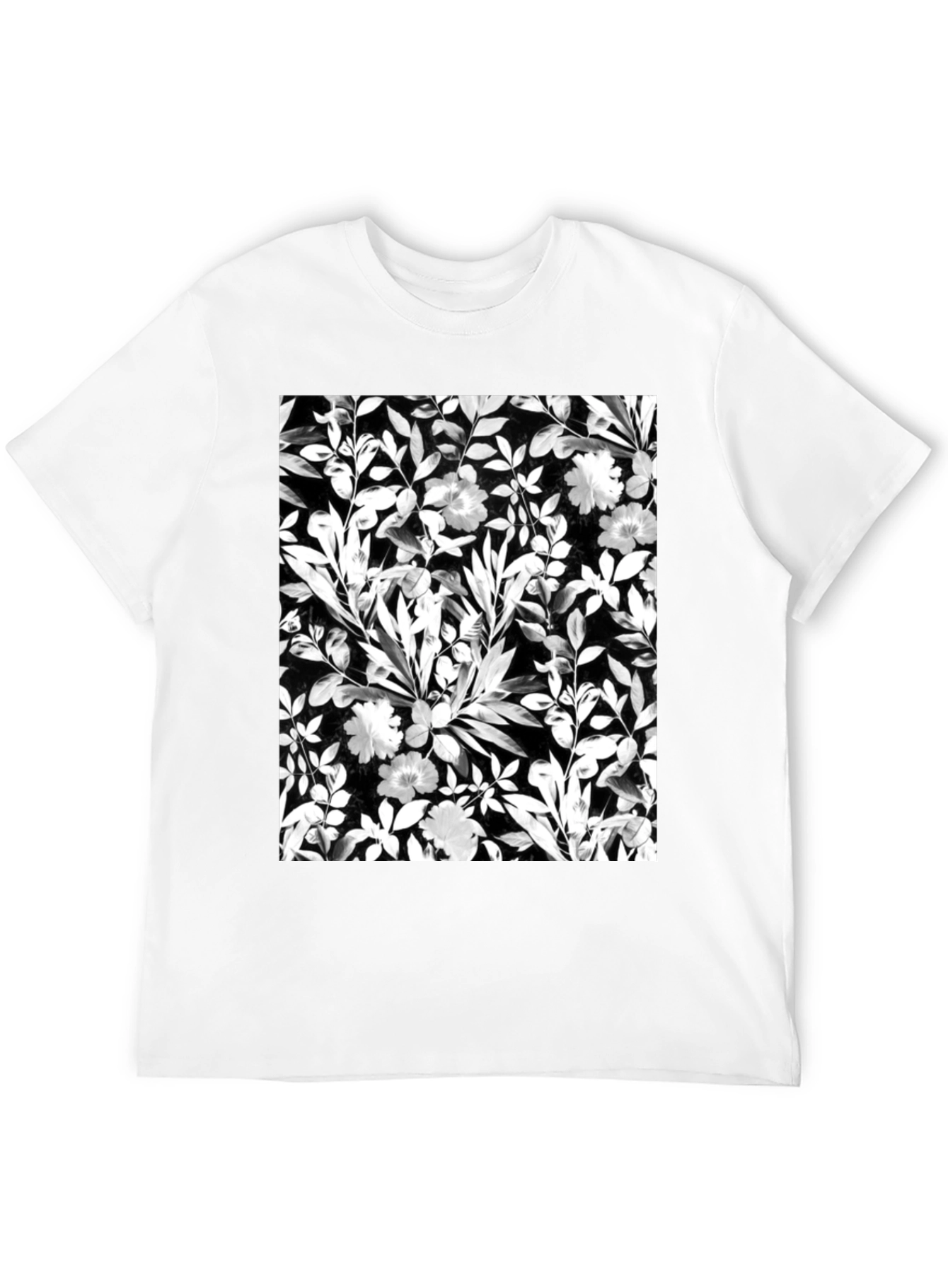 Floral Print Black T-Shirt