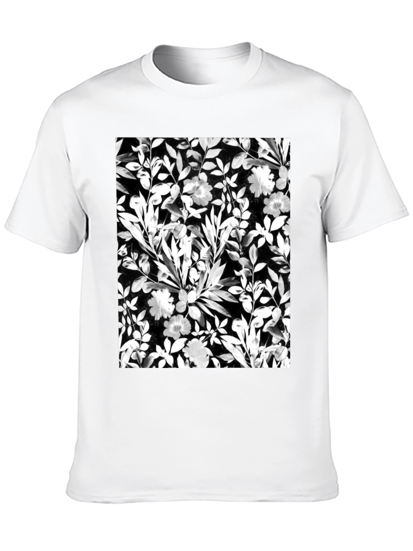 Floral Print Black T-Shirt