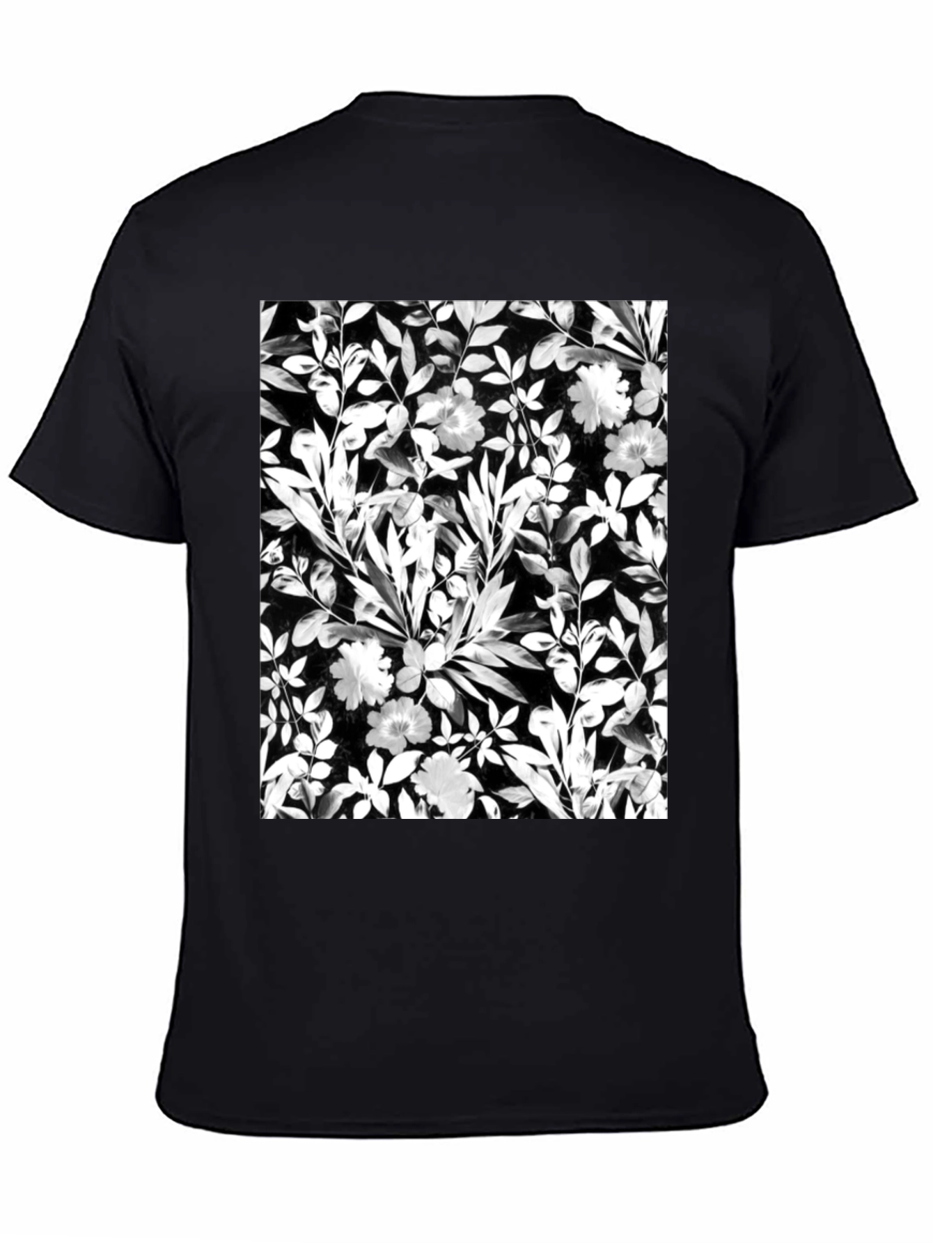 Floral Print Black T-Shirt