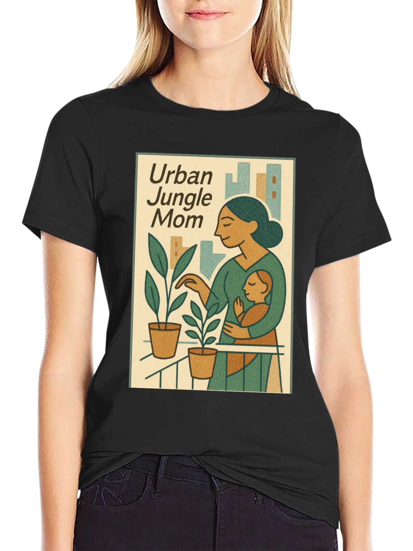 Urban Jungle Mom Graphic T-Shirt