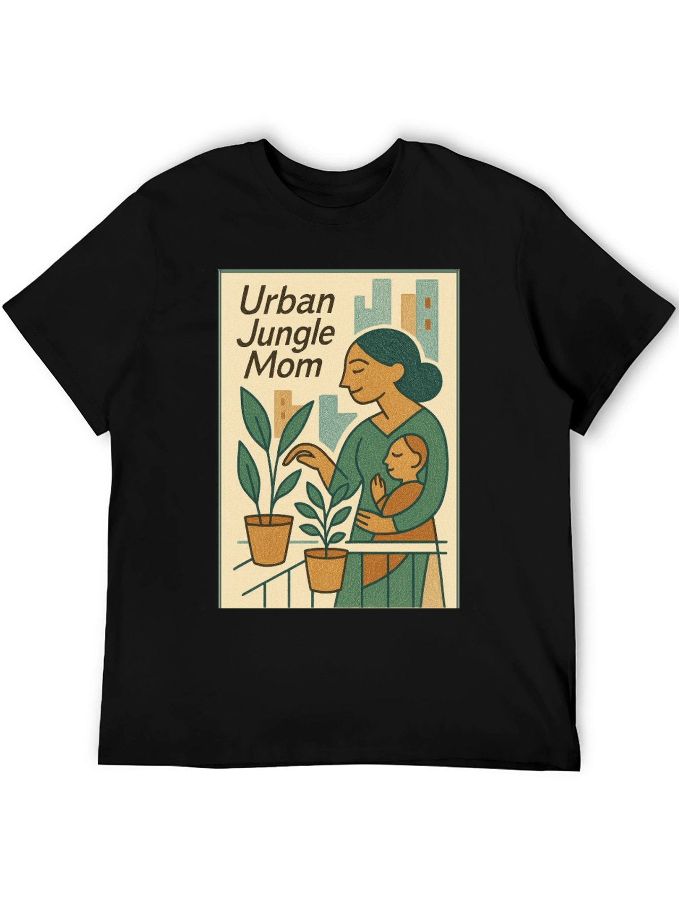 Urban Jungle Mom Graphic T-Shirt
