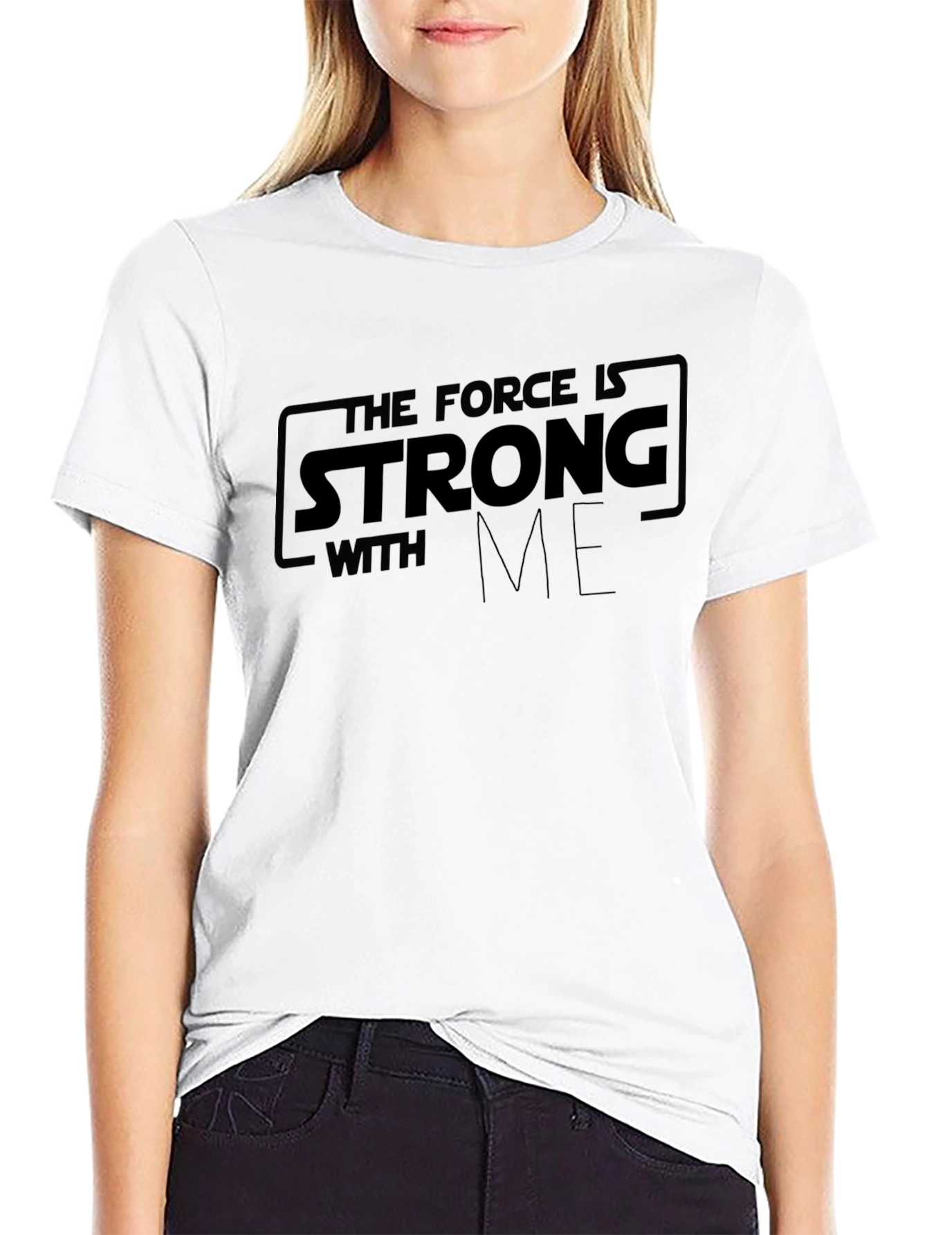 The Force Is Strong With Me Black T-Shirt
