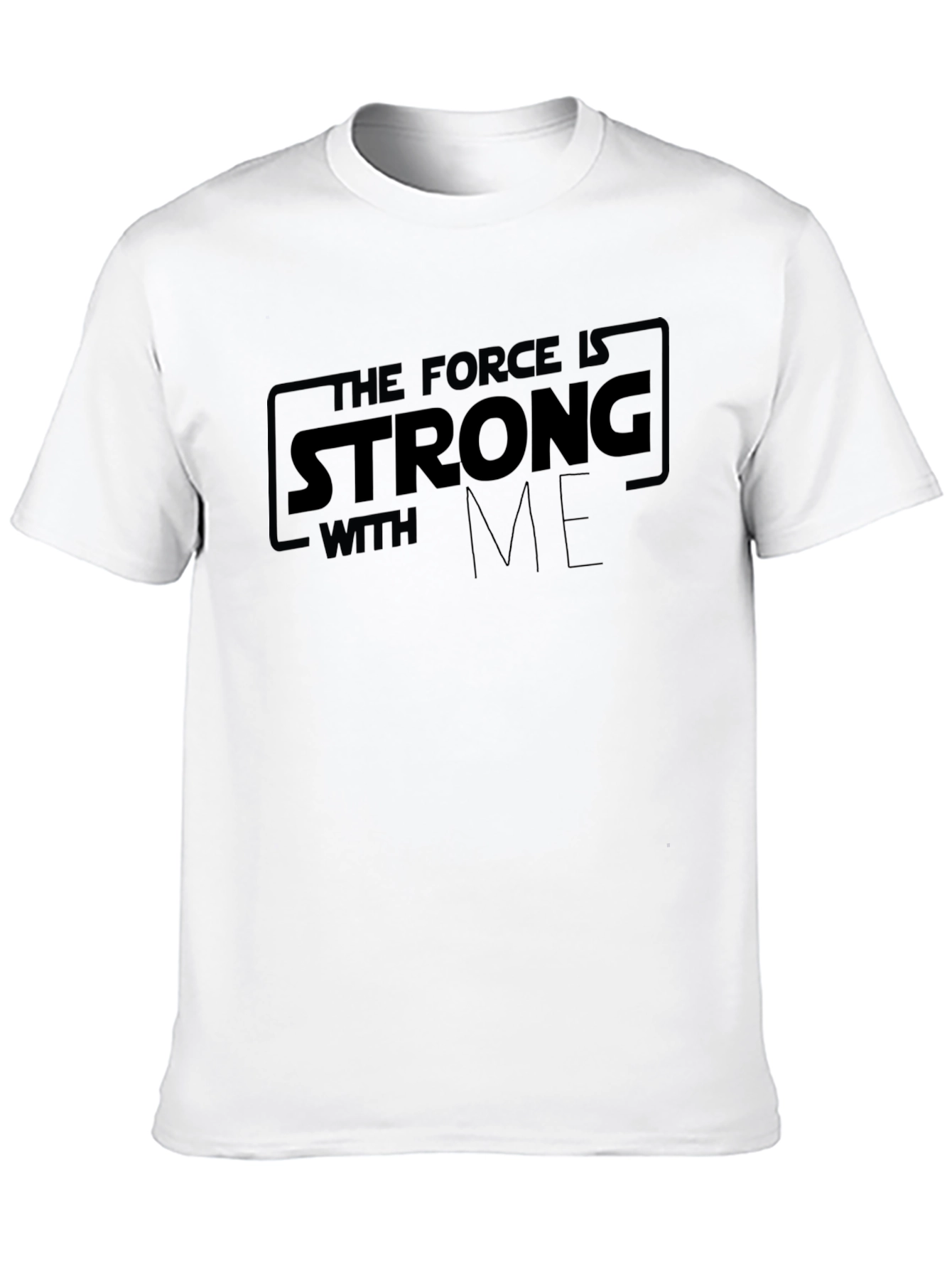 The Force Is Strong With Me Black T-Shirt