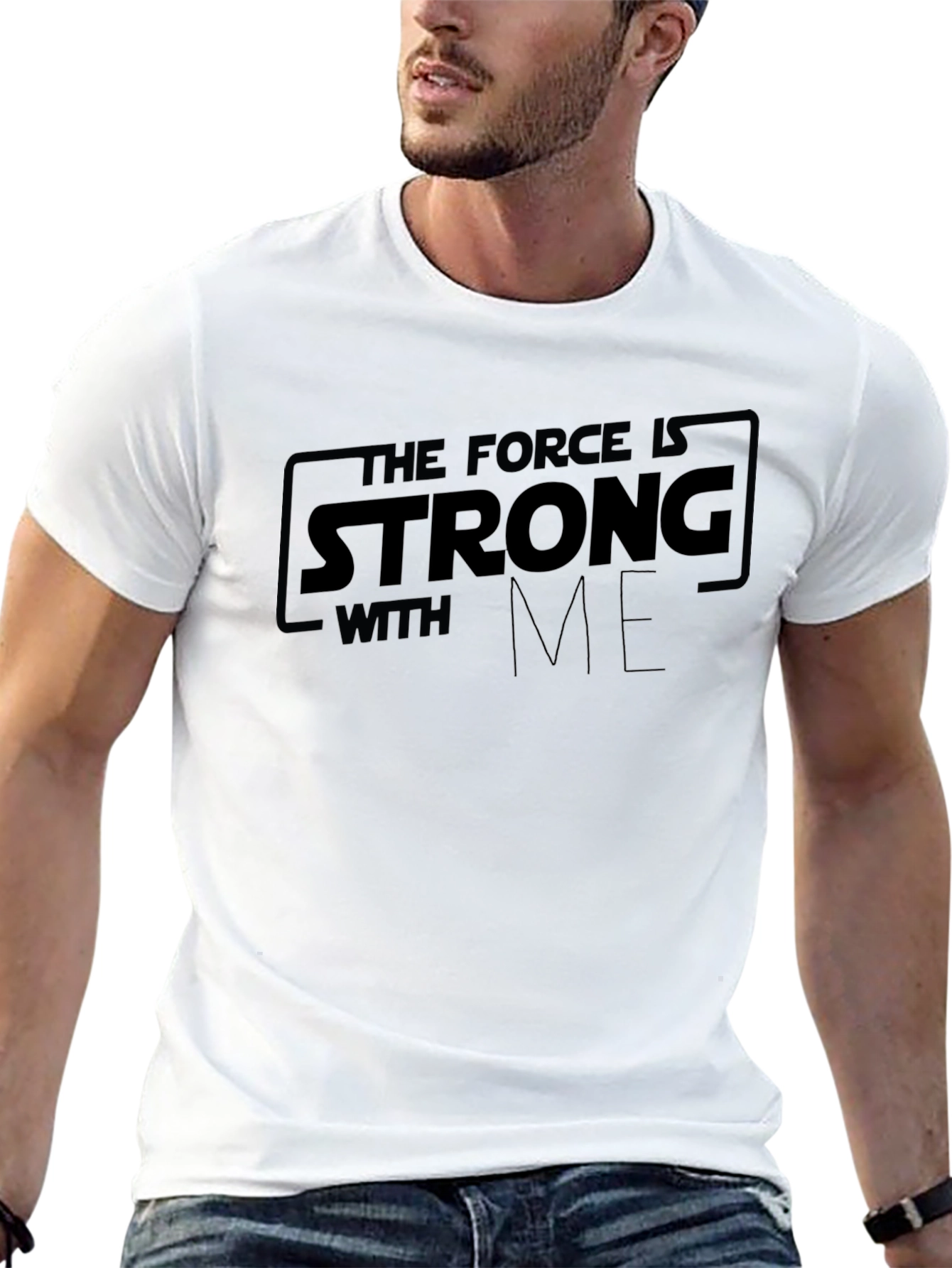 The Force Is Strong With Me Black T-Shirt