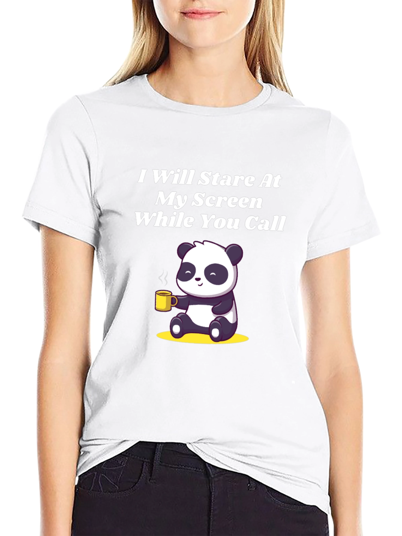 Stare At My Screen Panda Tee