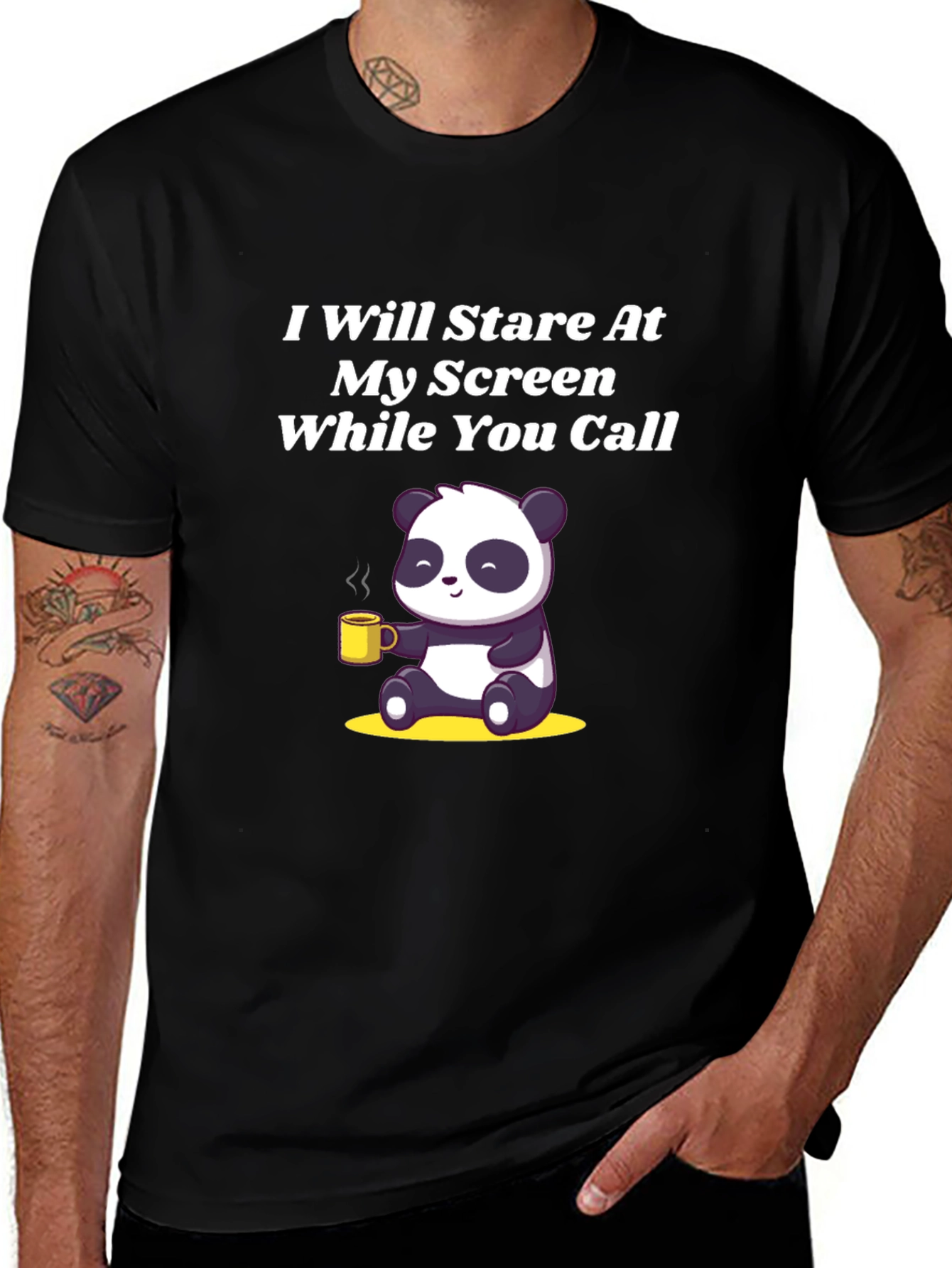 Stare At My Screen Panda Tee